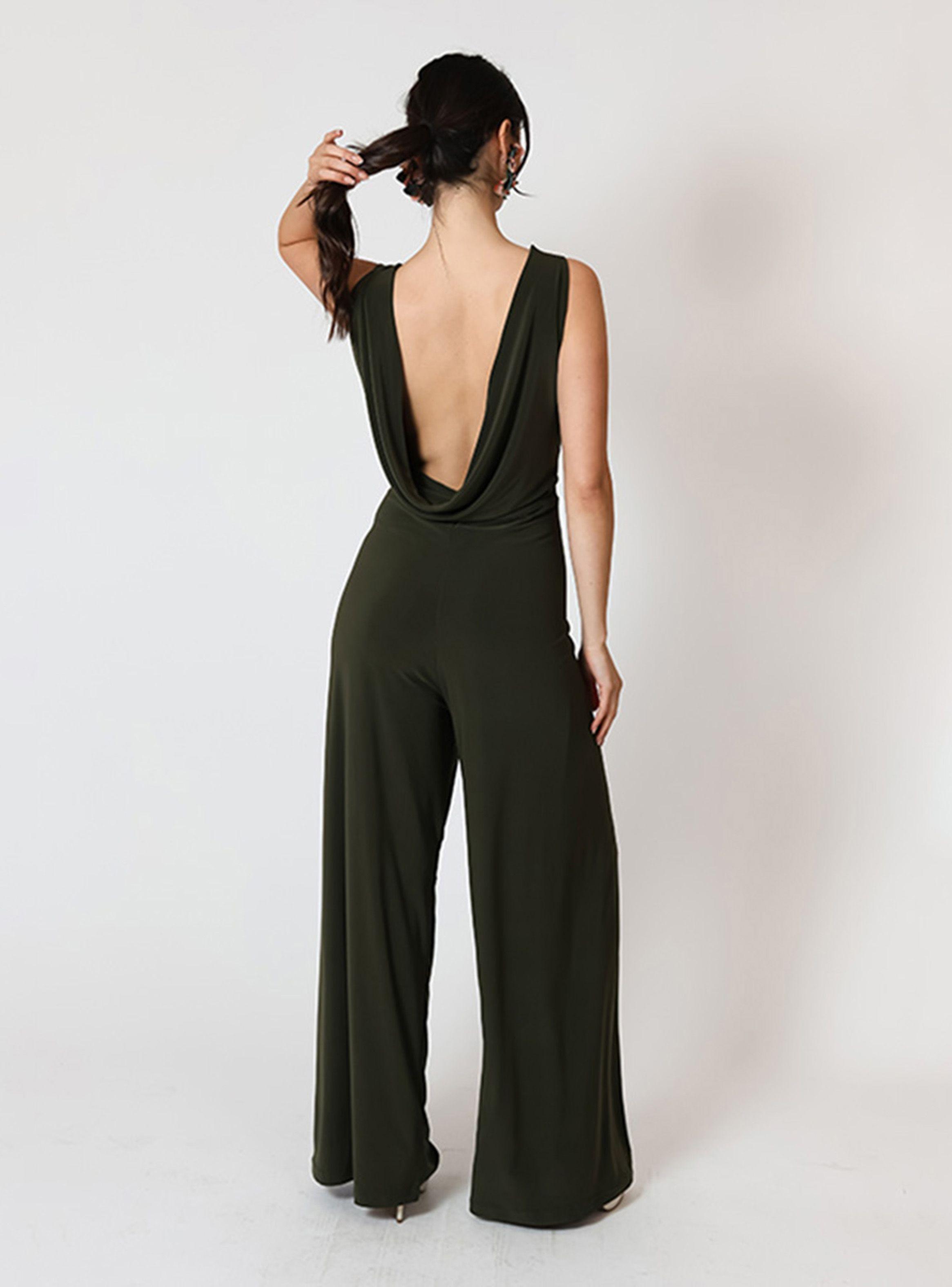 Enterito Drapeado Verde Olivo Natalia Seguel-2