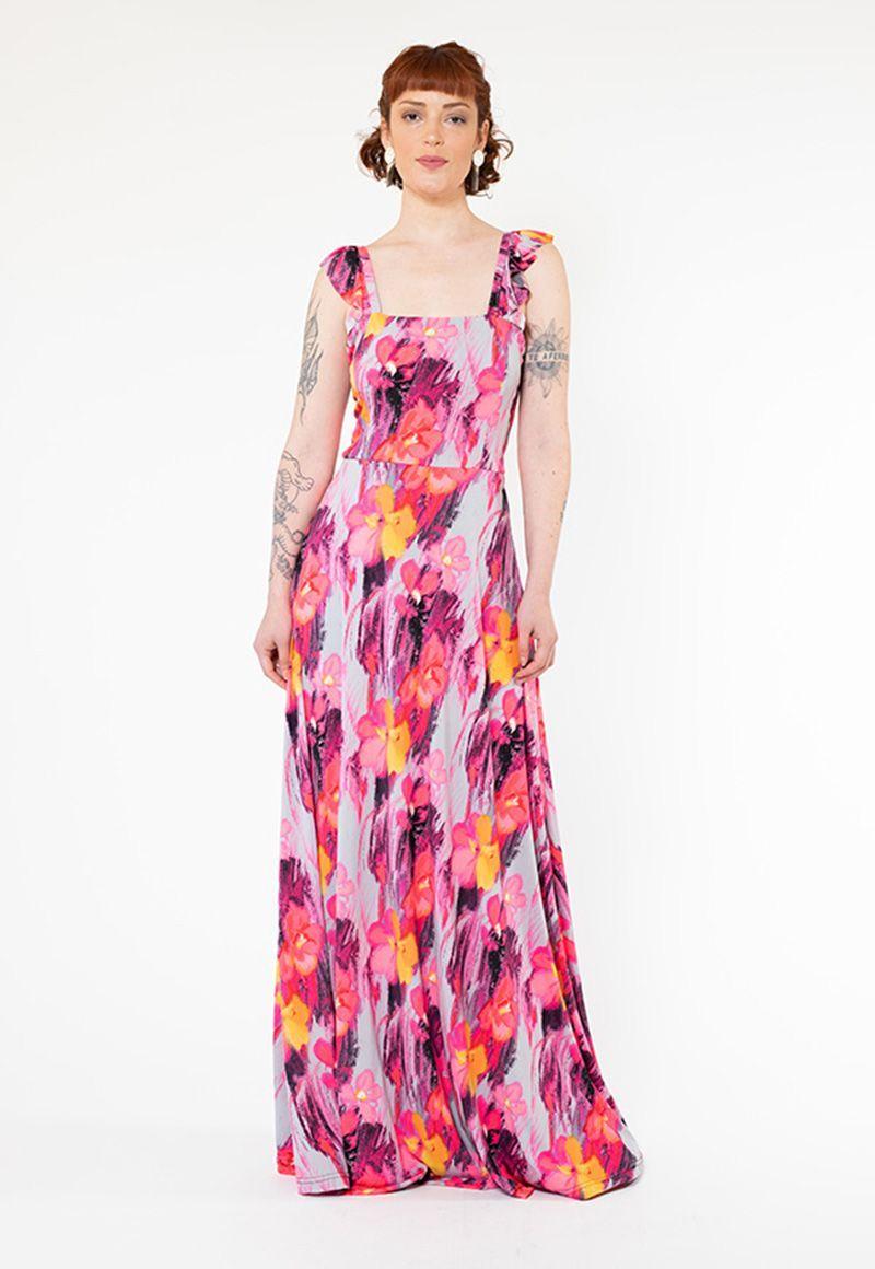 Vestido Mercedes Hojas Rosa Natalia Seguel-6