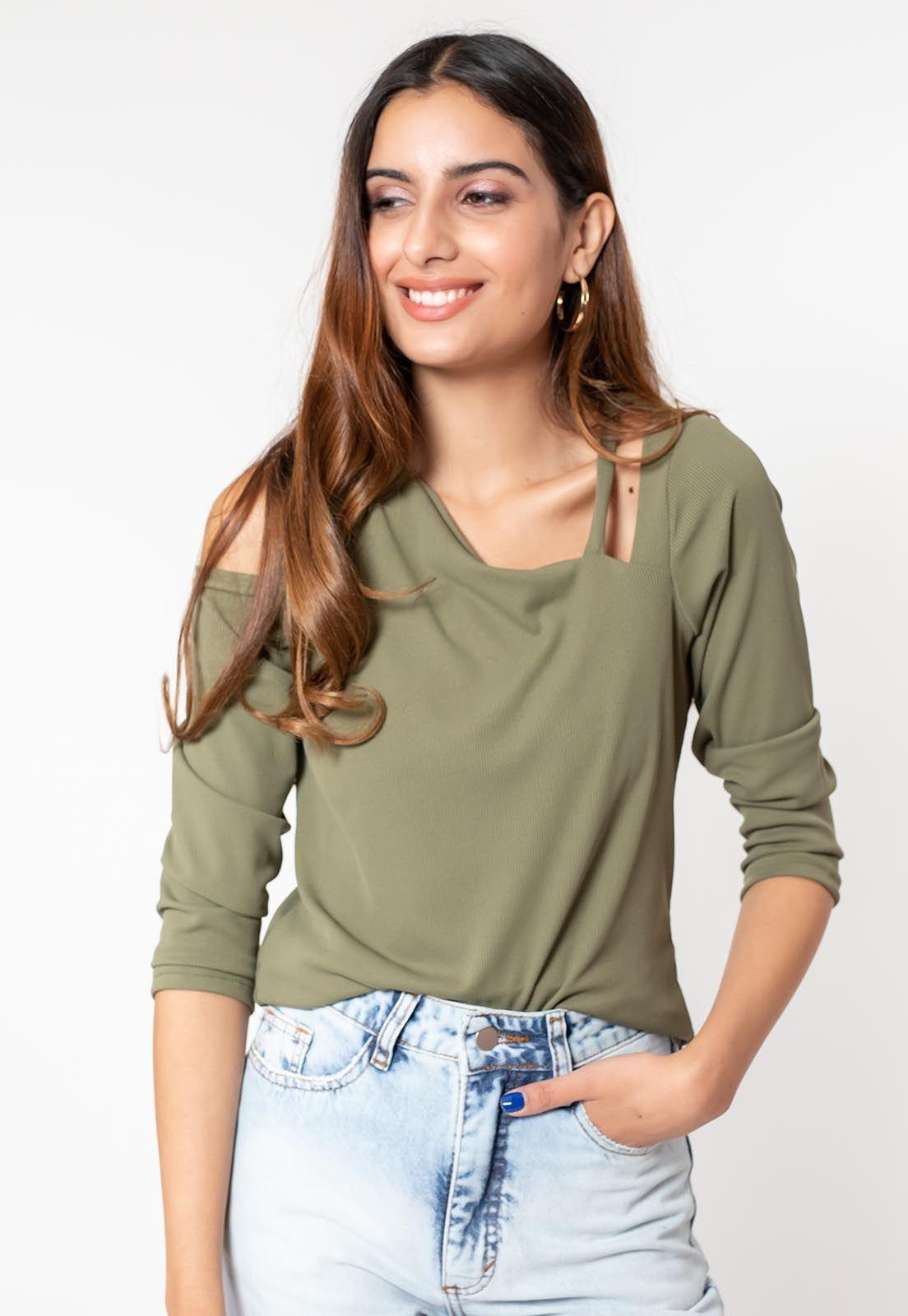 Polera Fatima Verde Musgo Natalia Seguel-4