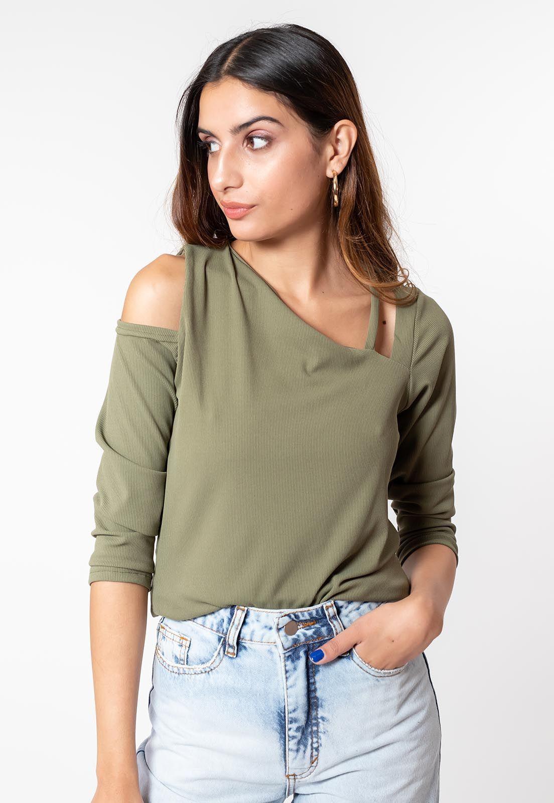 Polera Fatima Verde Musgo Natalia Seguel-0