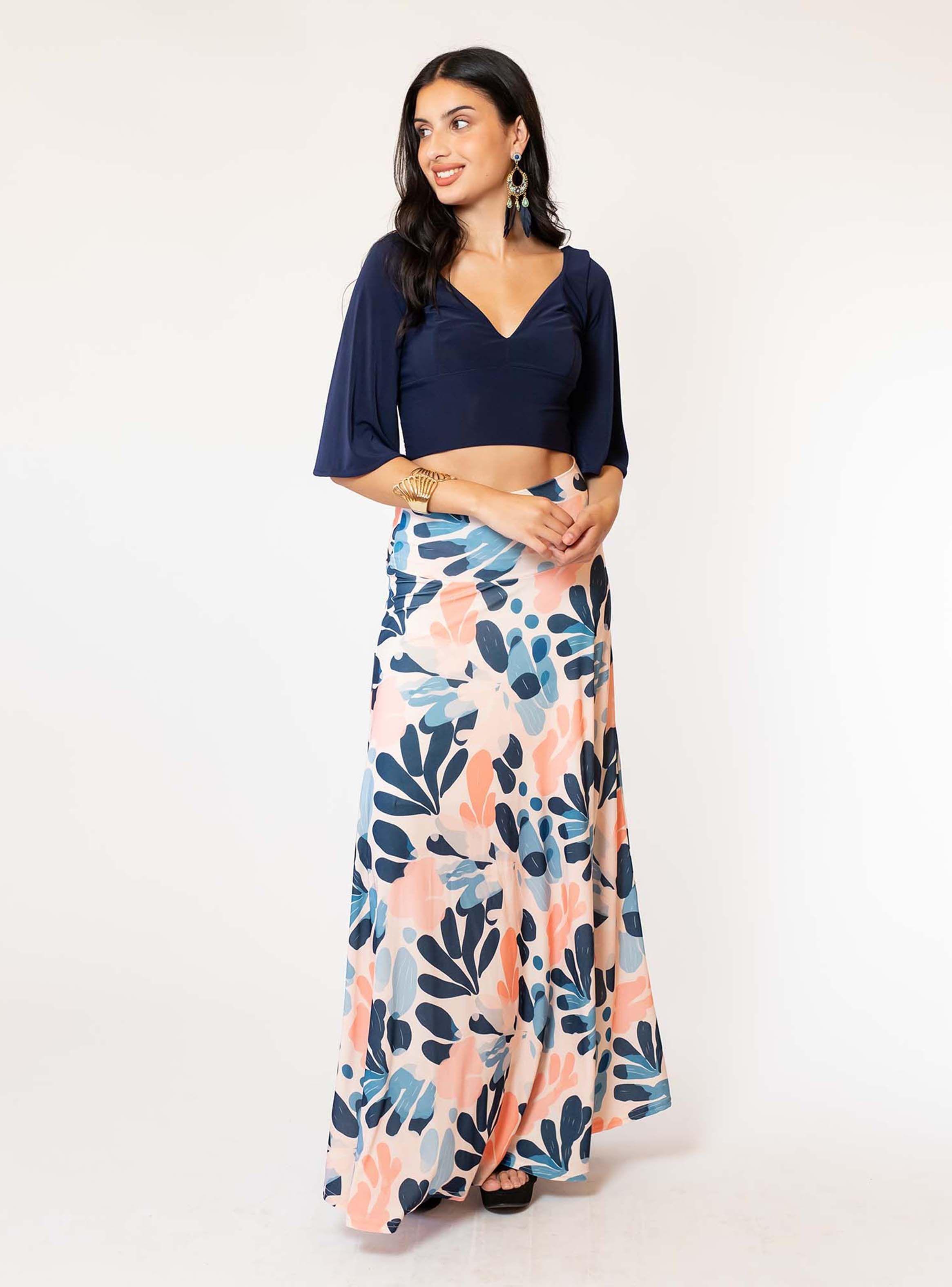 Crop Top Magdalena Azul Francia Natalia Seguel-2