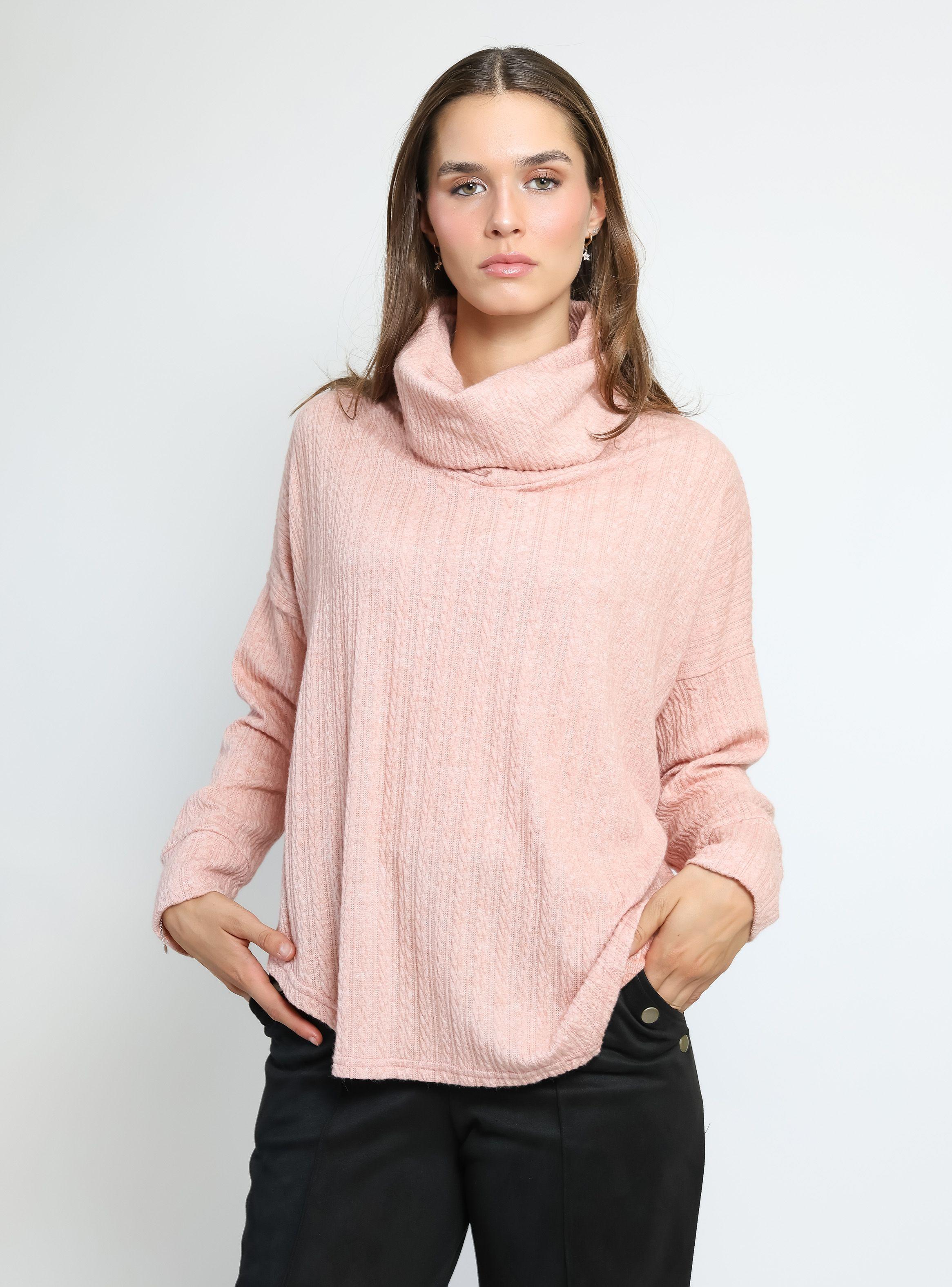 Sweater Trapecio Rosa Natalia Seguel-3