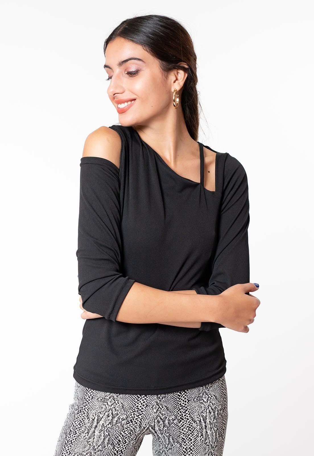 Polera Fatima Negro Natalia Seguel-3