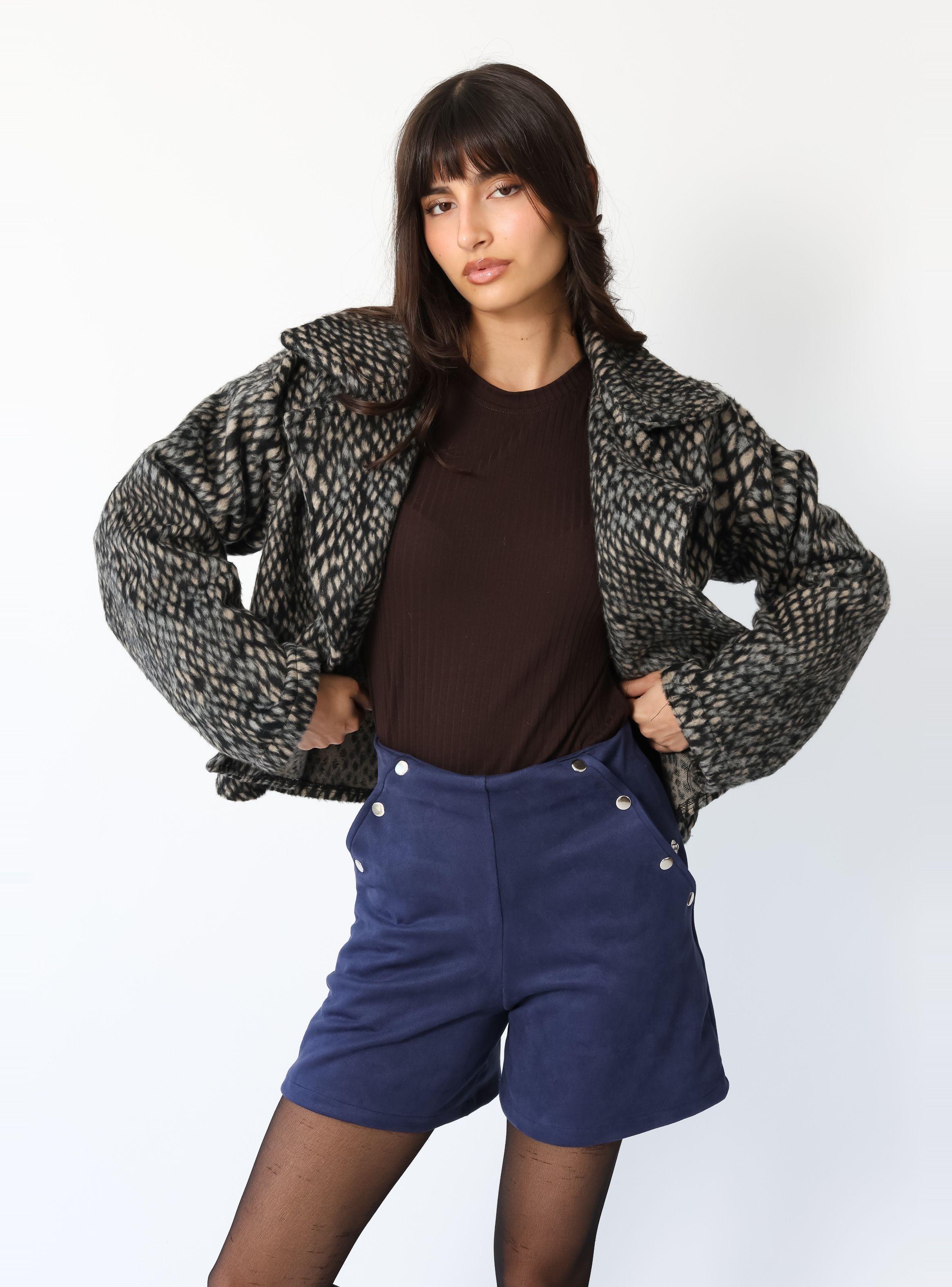 Chaqueta Leticia Print Pitón Gris -2