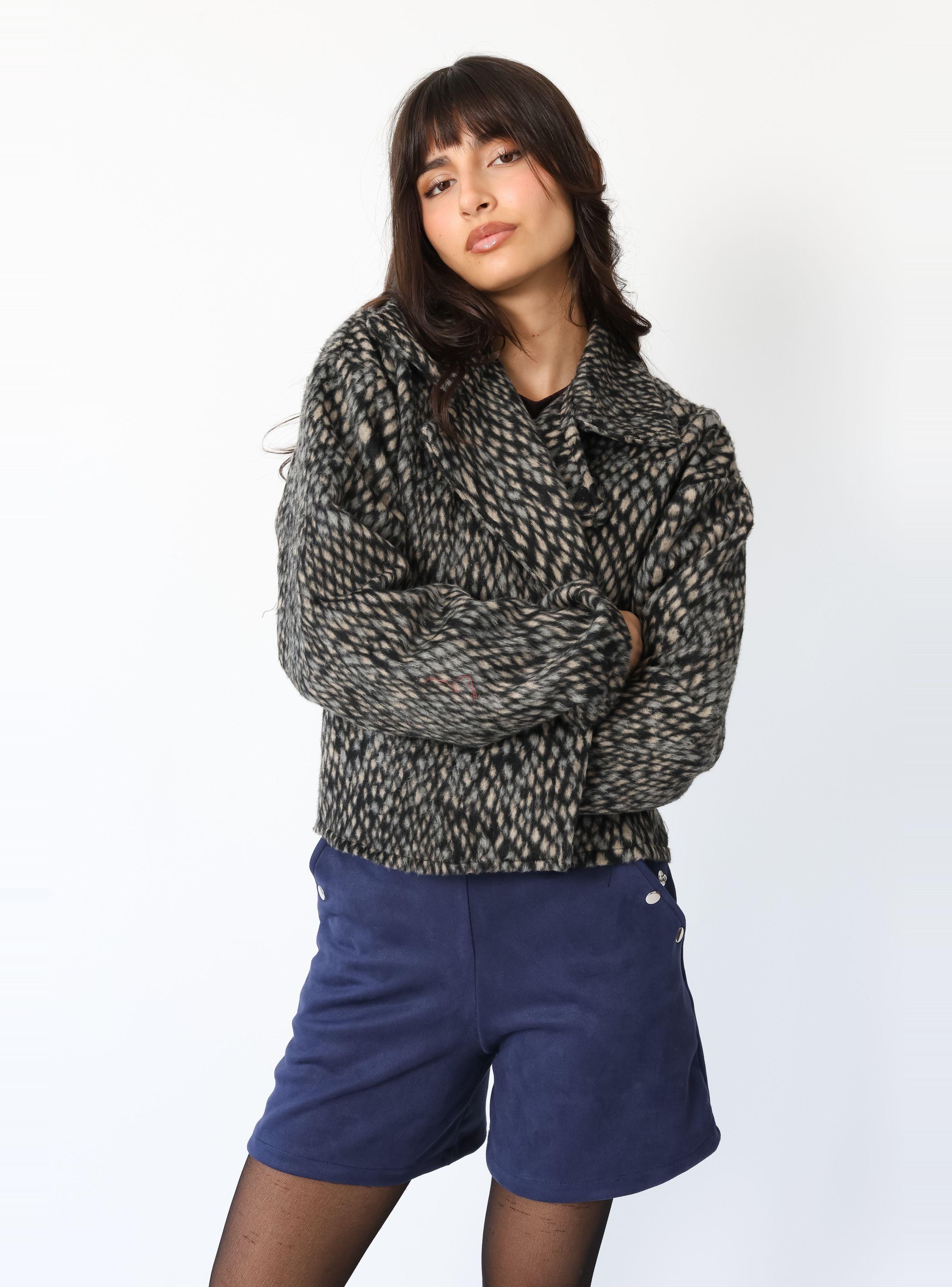 Chaqueta Leticia Print Pitón Gris -3
