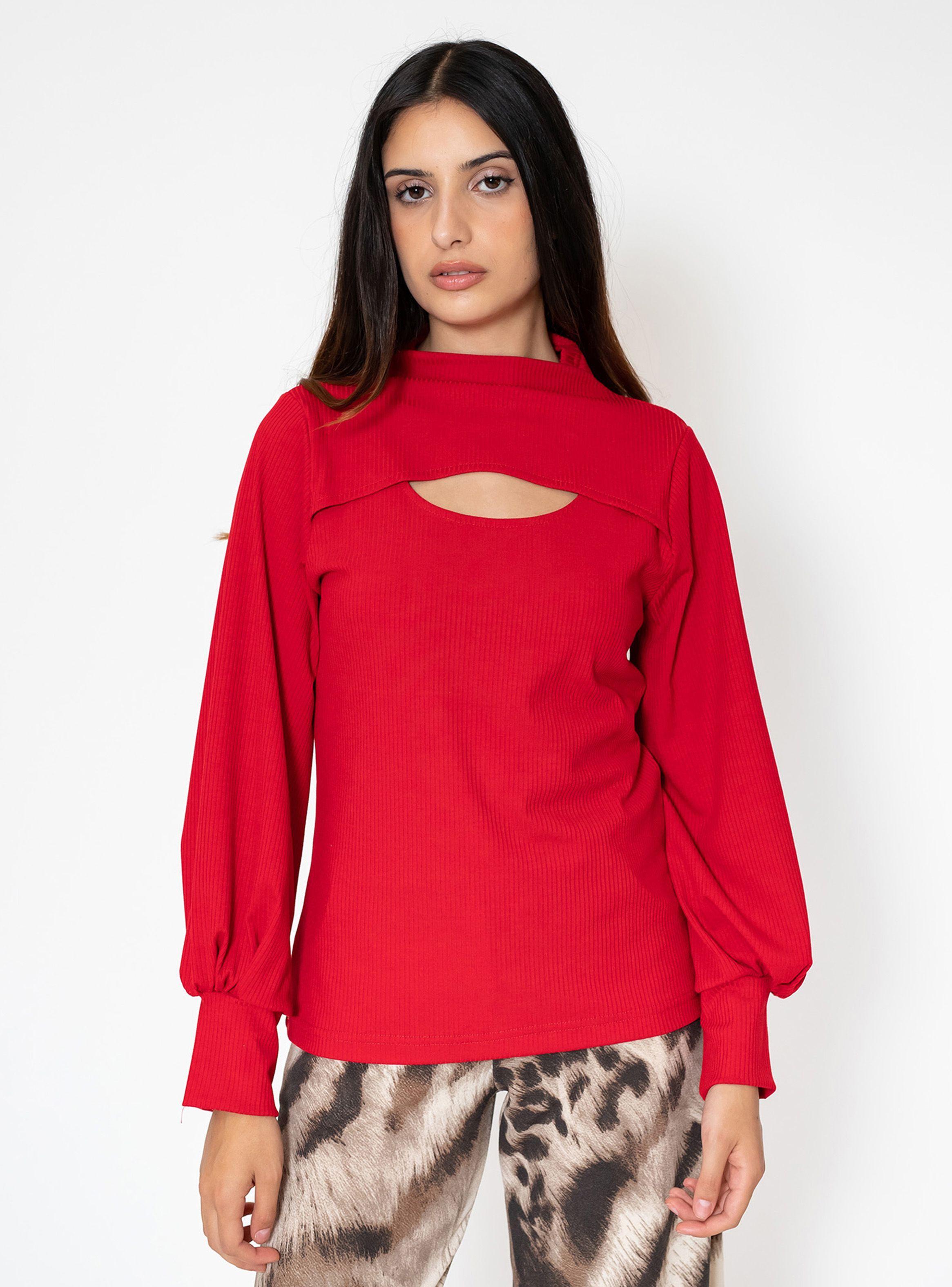 Polera Irene Rojo Natalia Seguel-4