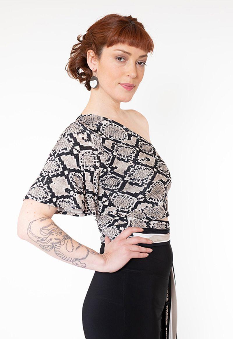 Top Ema Negro Print Natalia Seguel-4