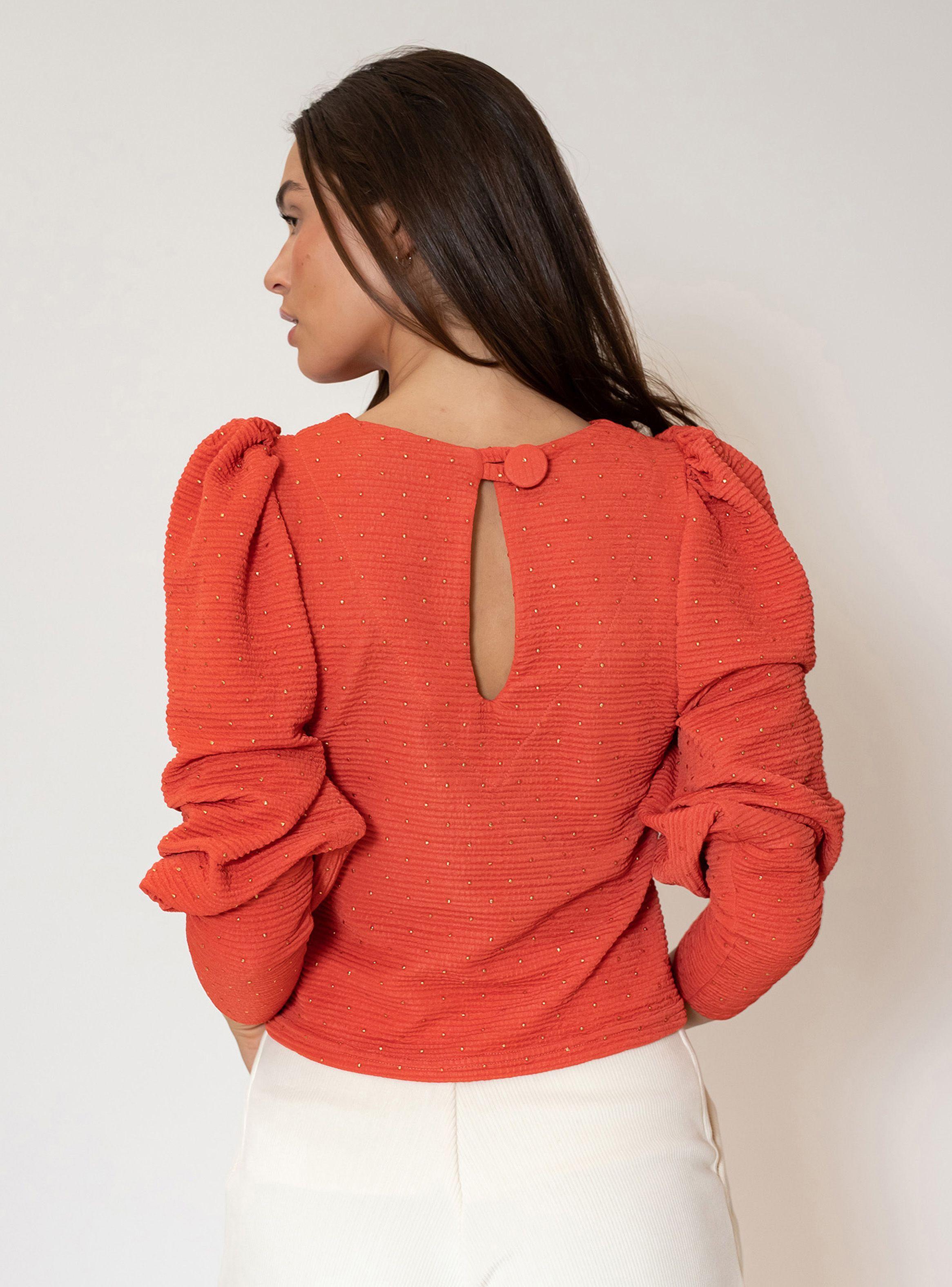 Polera Abril Coral Brillo Natalia Seguel-4