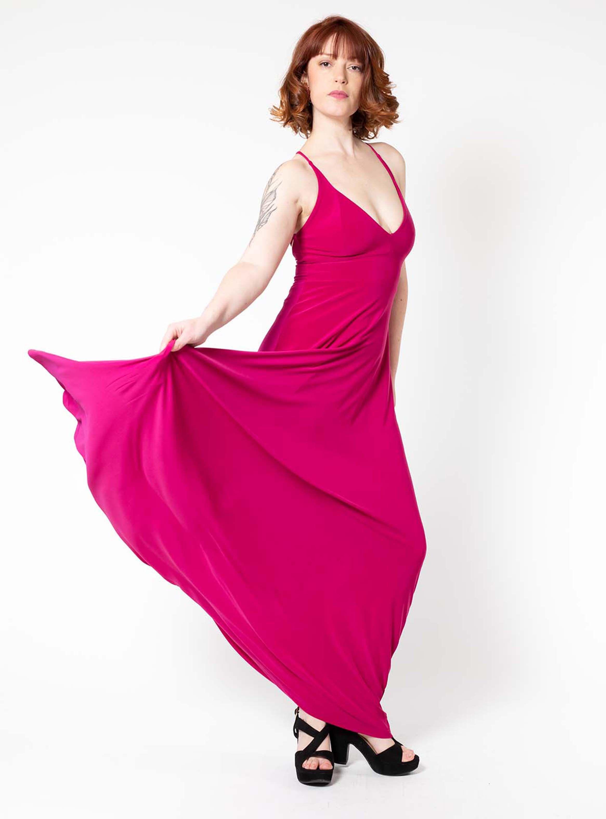 Vestido Zara Fucsia Natalia Seguel-3