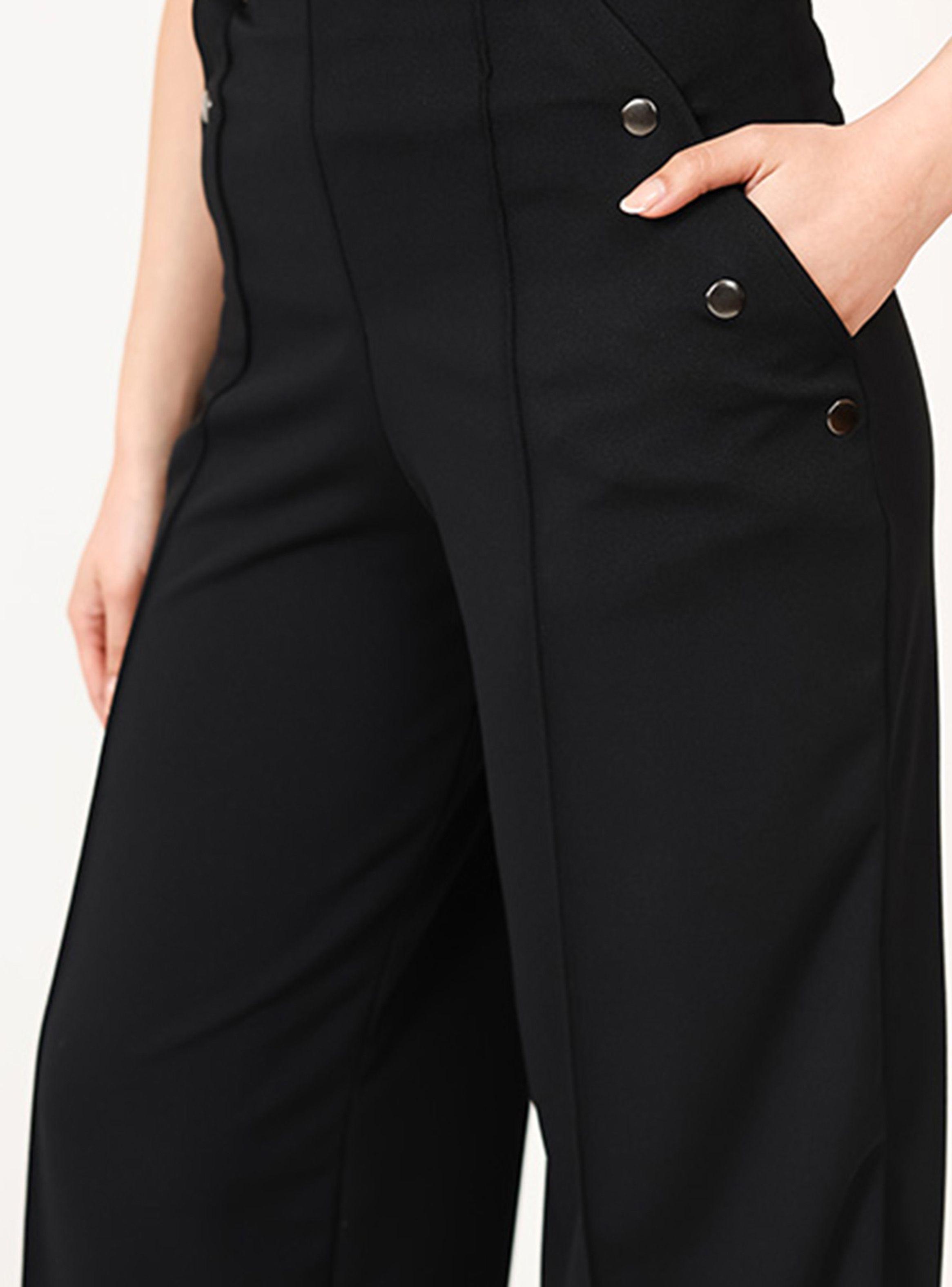 Palazzo Clare Bolsillos Negro | Natalia Seguel-3