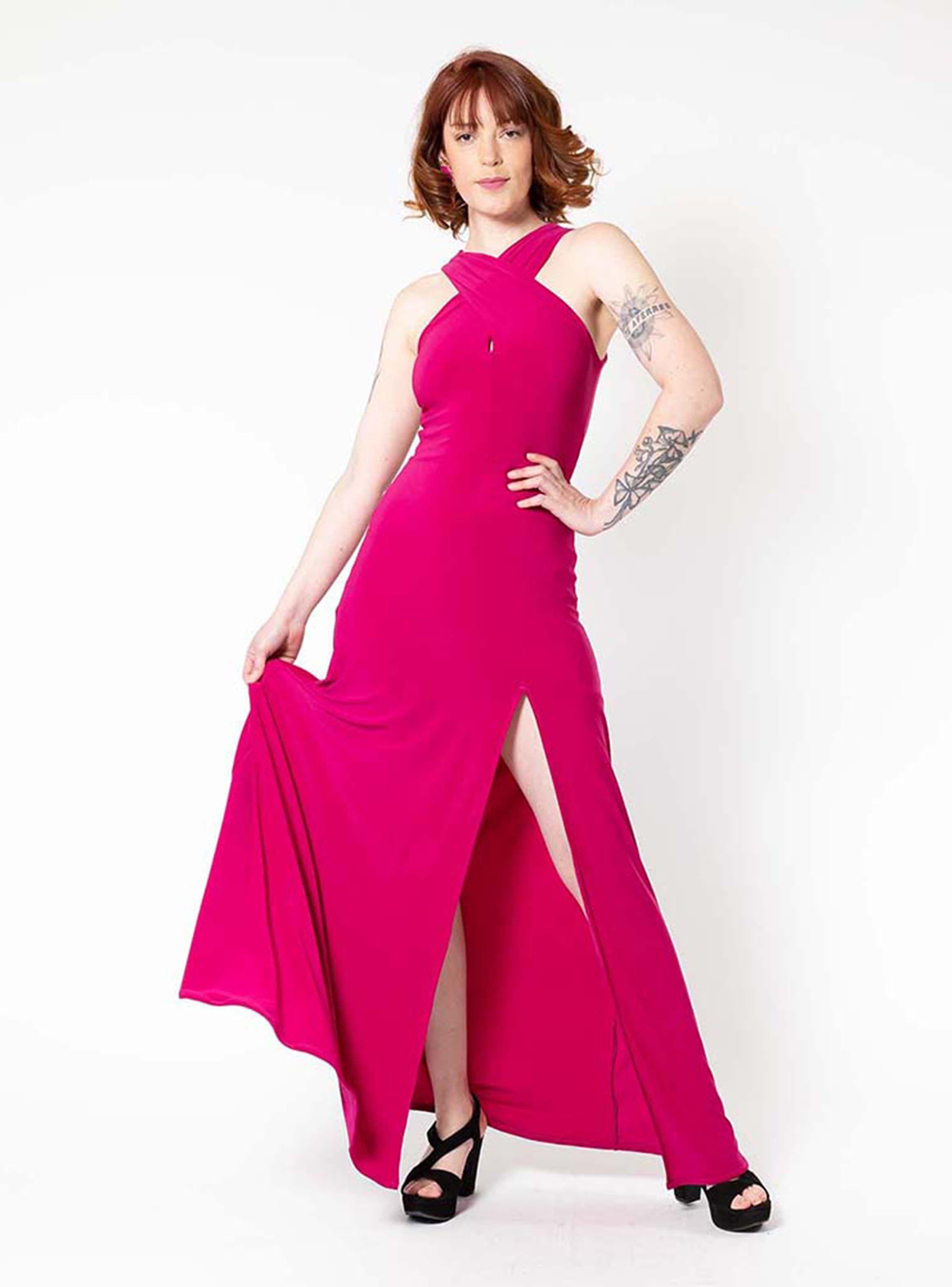Vestido Giulia Fucsia Natalia Seguel-5