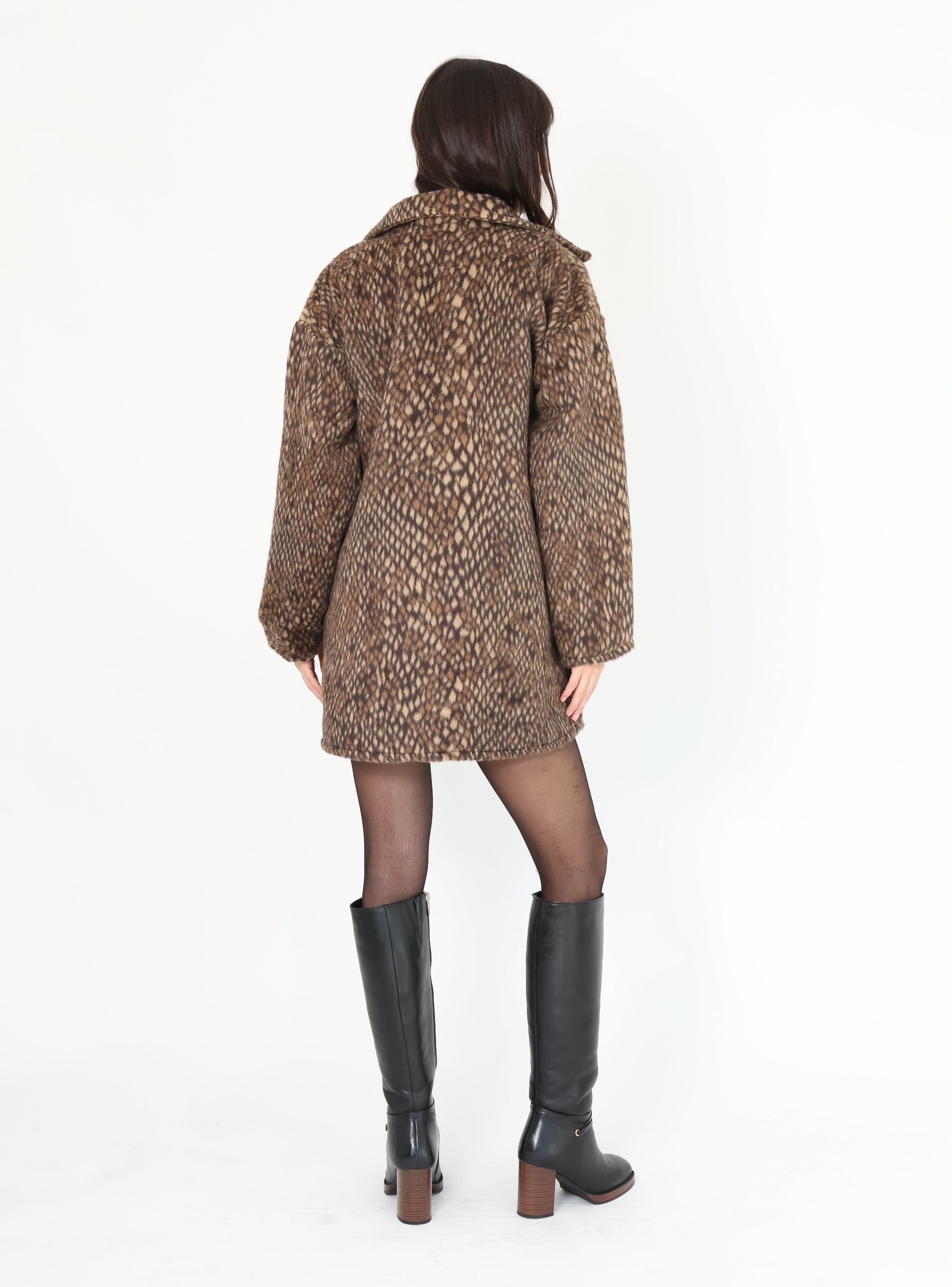 Chaqueta Leticia Larga Animal Print Pitón Beige - Diseño de Autor | Natalia Seguel-2