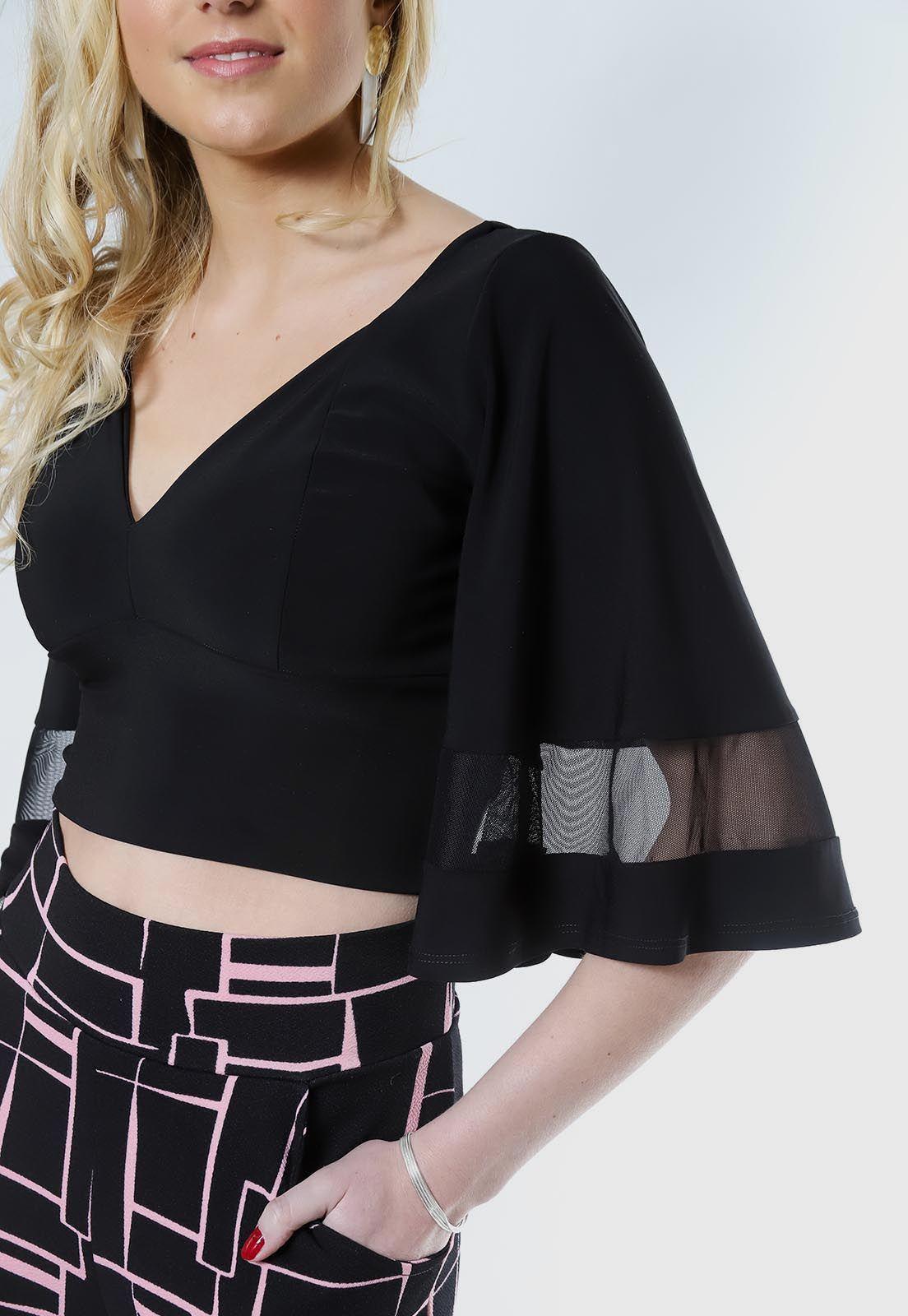 Crop Top Magdalena Malla Negro-3