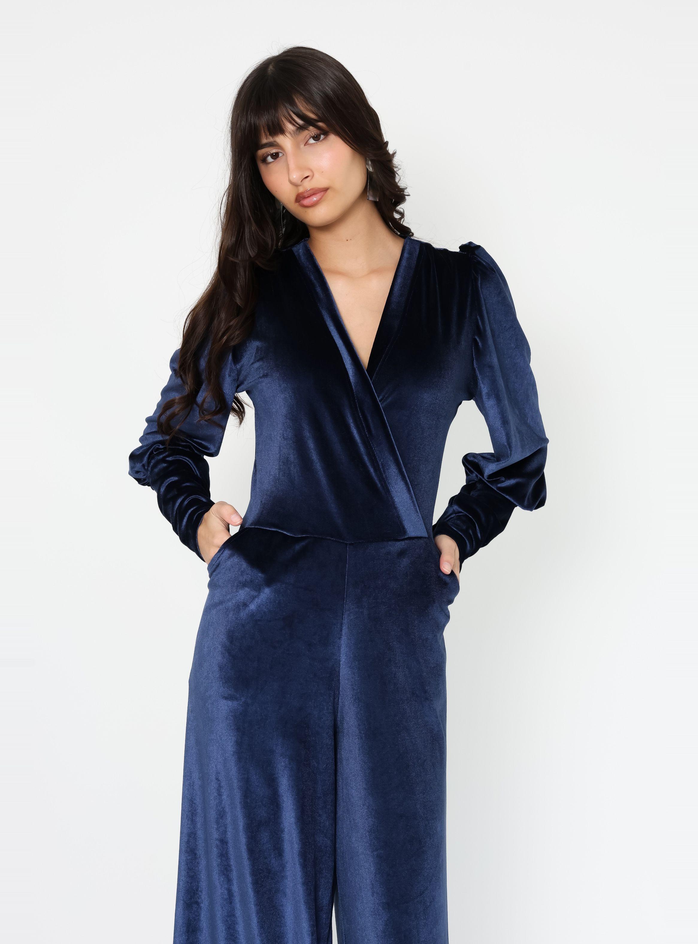 Enterito Mara Terciopelo Azul Francia - Diseño de Autor | Natalia Seguel-5