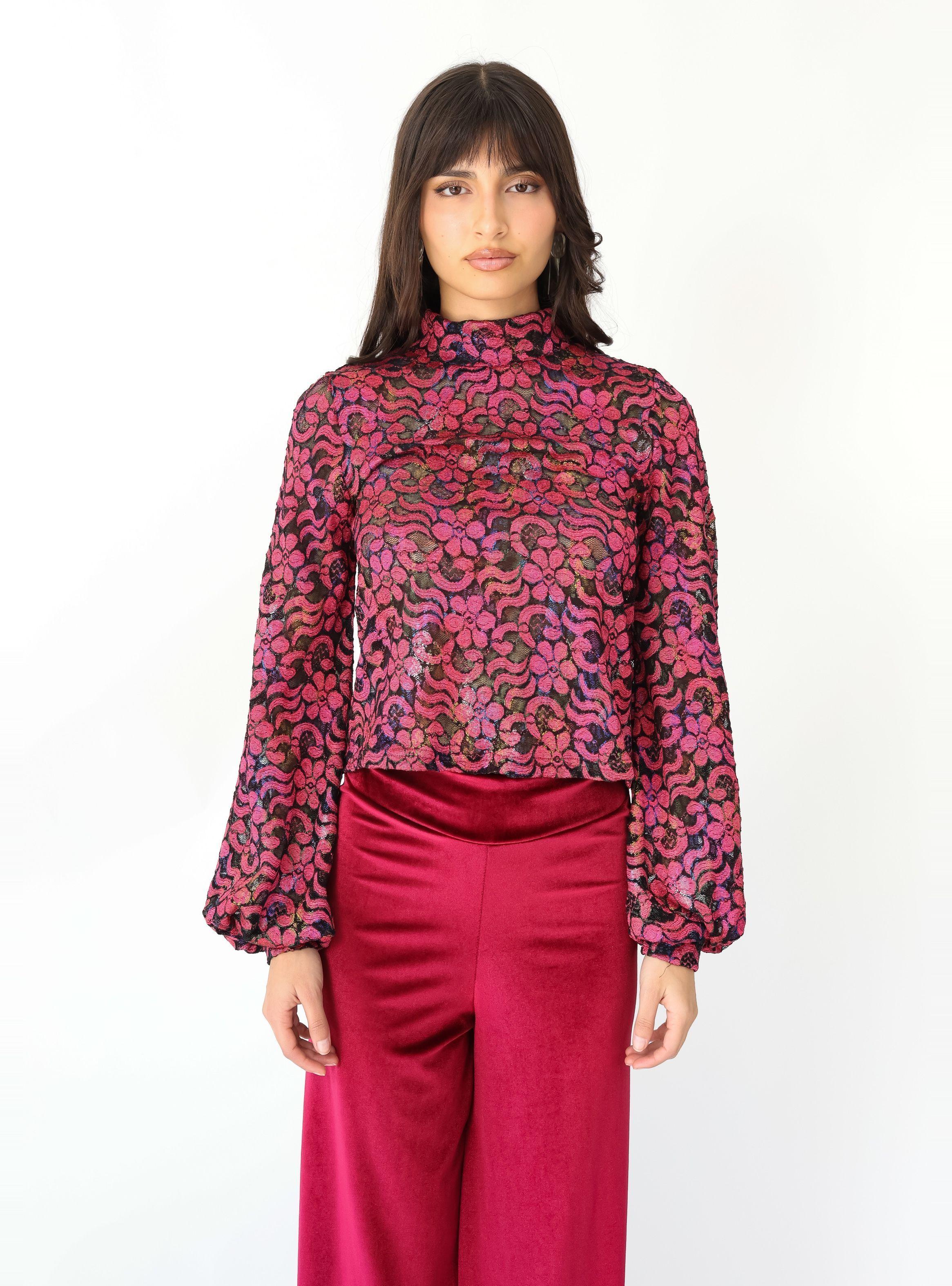 Polera Pili Fucsia Encaje - Diseño de Autor | Natalia Seguel-3