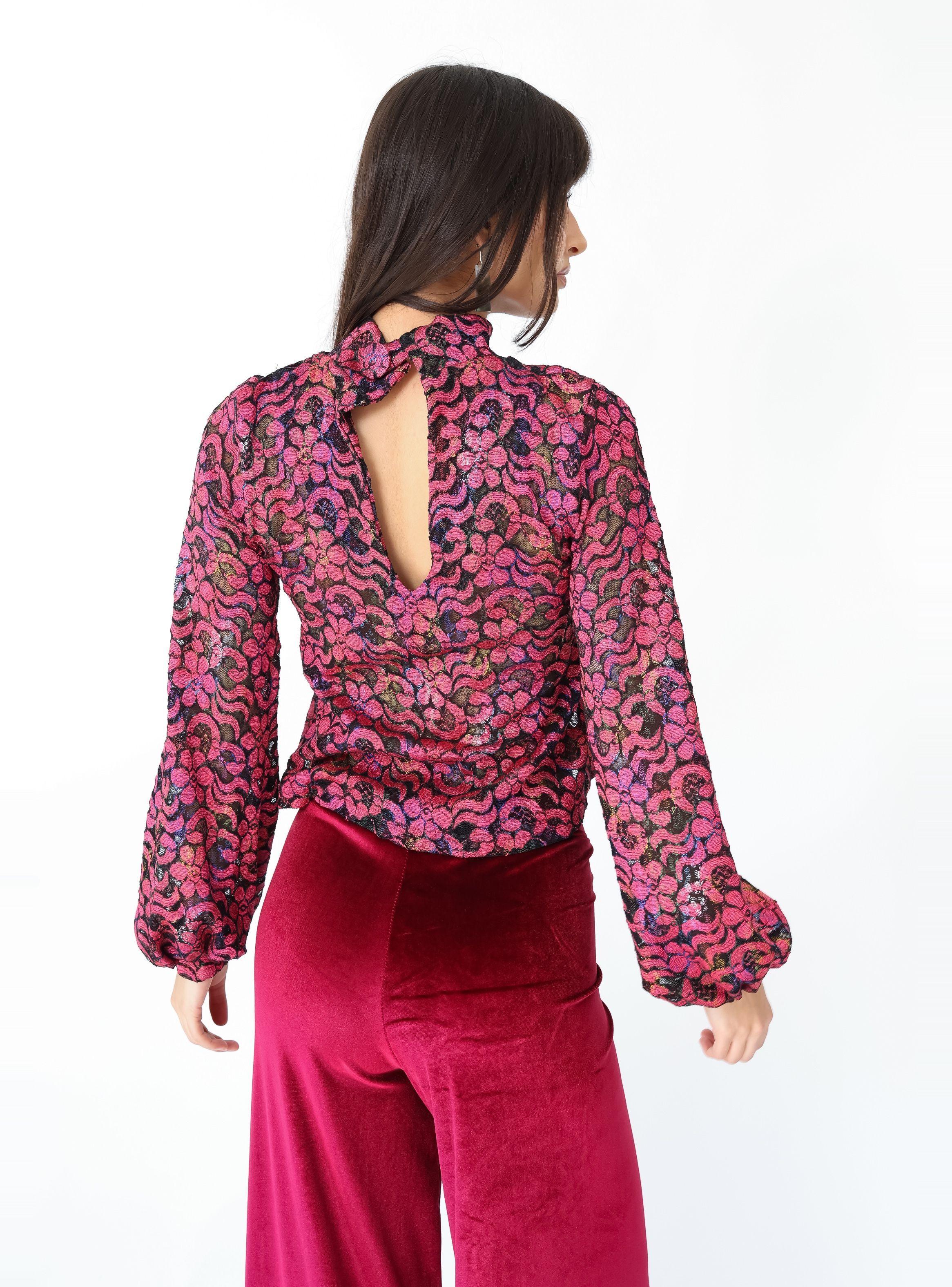 Polera Pili Fucsia Encaje - Diseño de Autor | Natalia Seguel-4