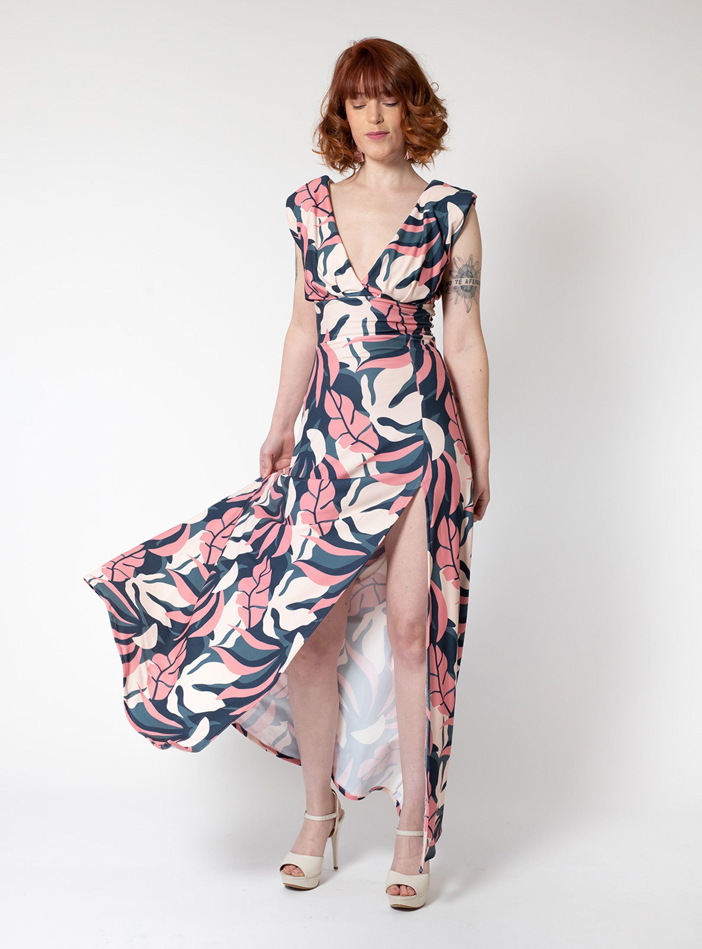 Vestido Camile Hojas Pastel Natalia Seguel-5