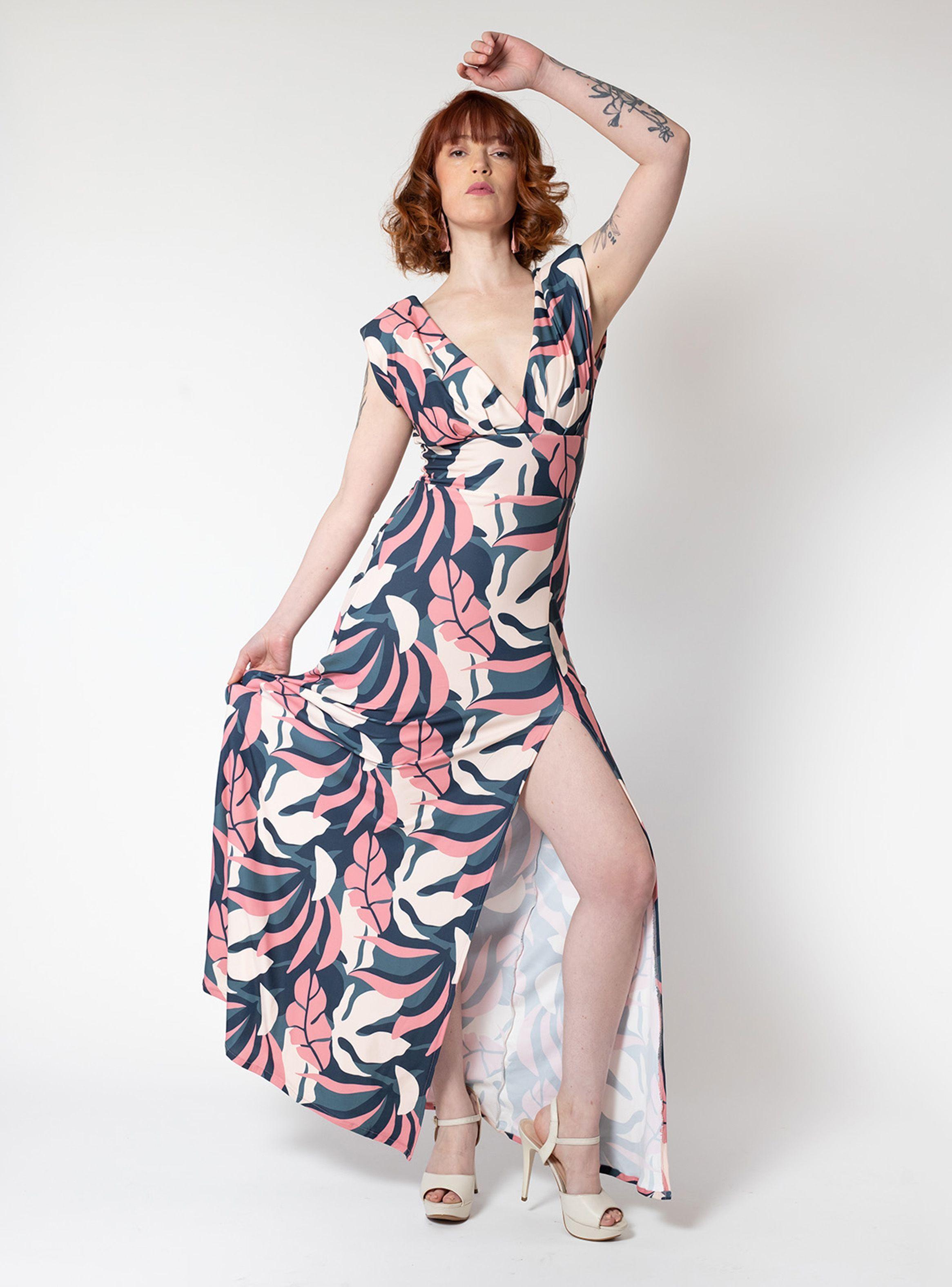 Vestido Camile Hojas Pastel Natalia Seguel-4