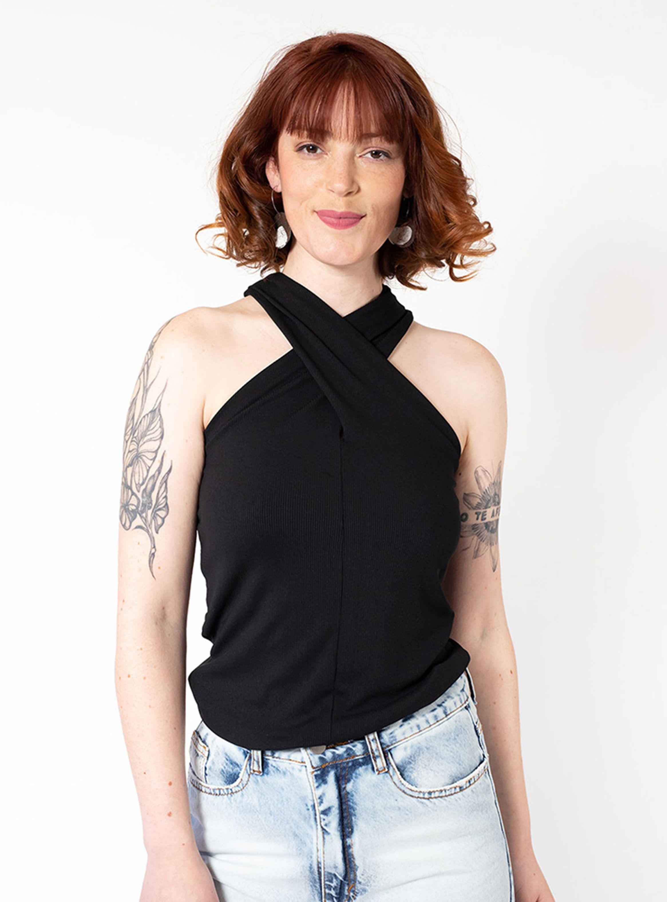 Polera Giulia Negro Natalia Seguel-3
