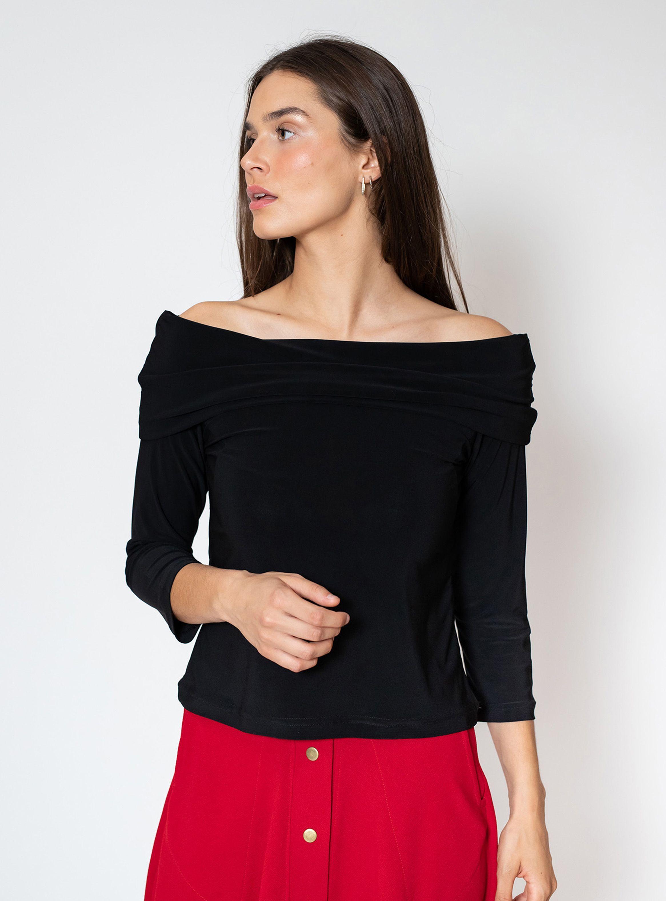 Polera Ester Negro Natalia Seguel-5