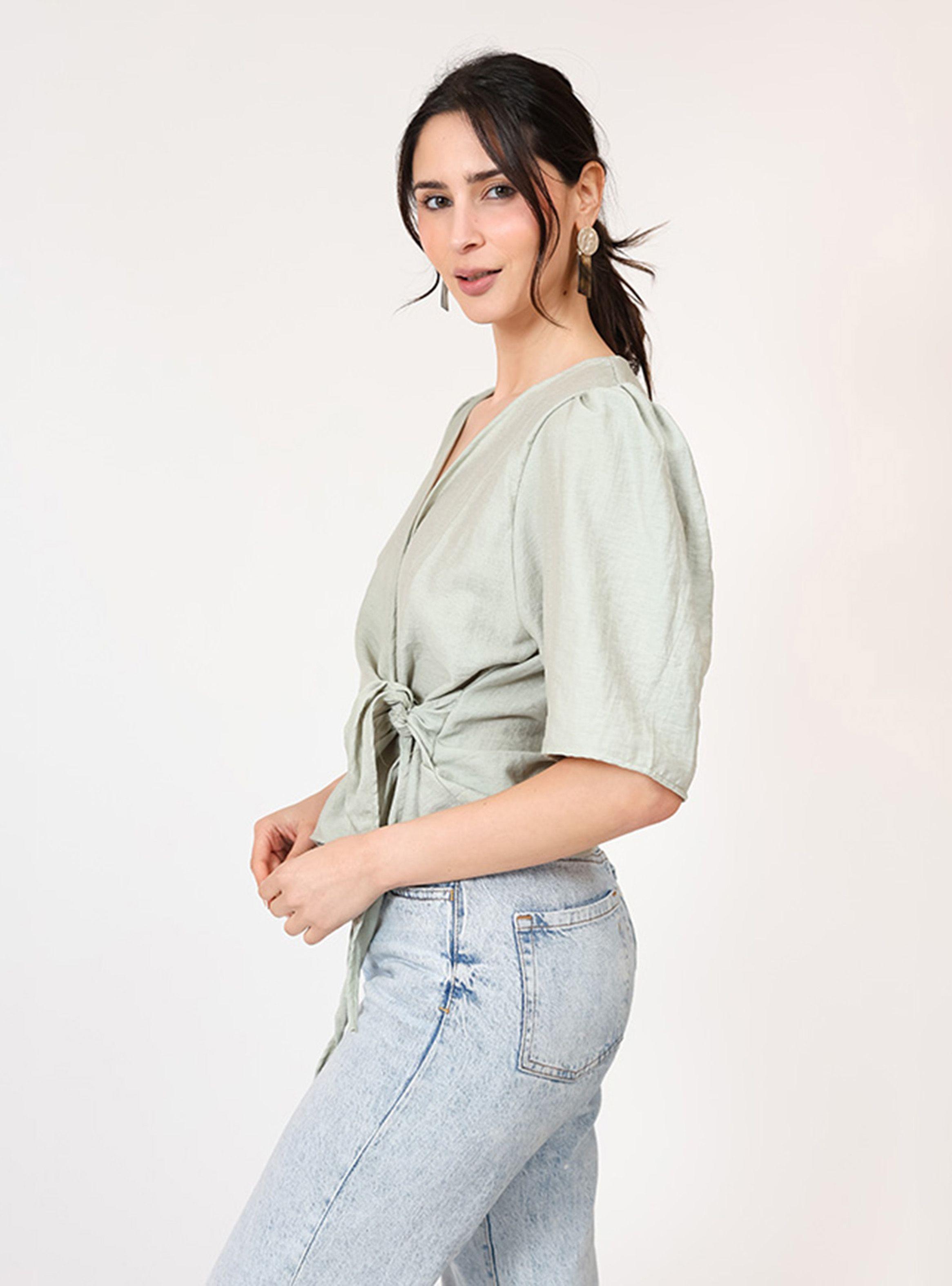 Blusa Jose Verde Nilo Lino Natalia Seguel-3