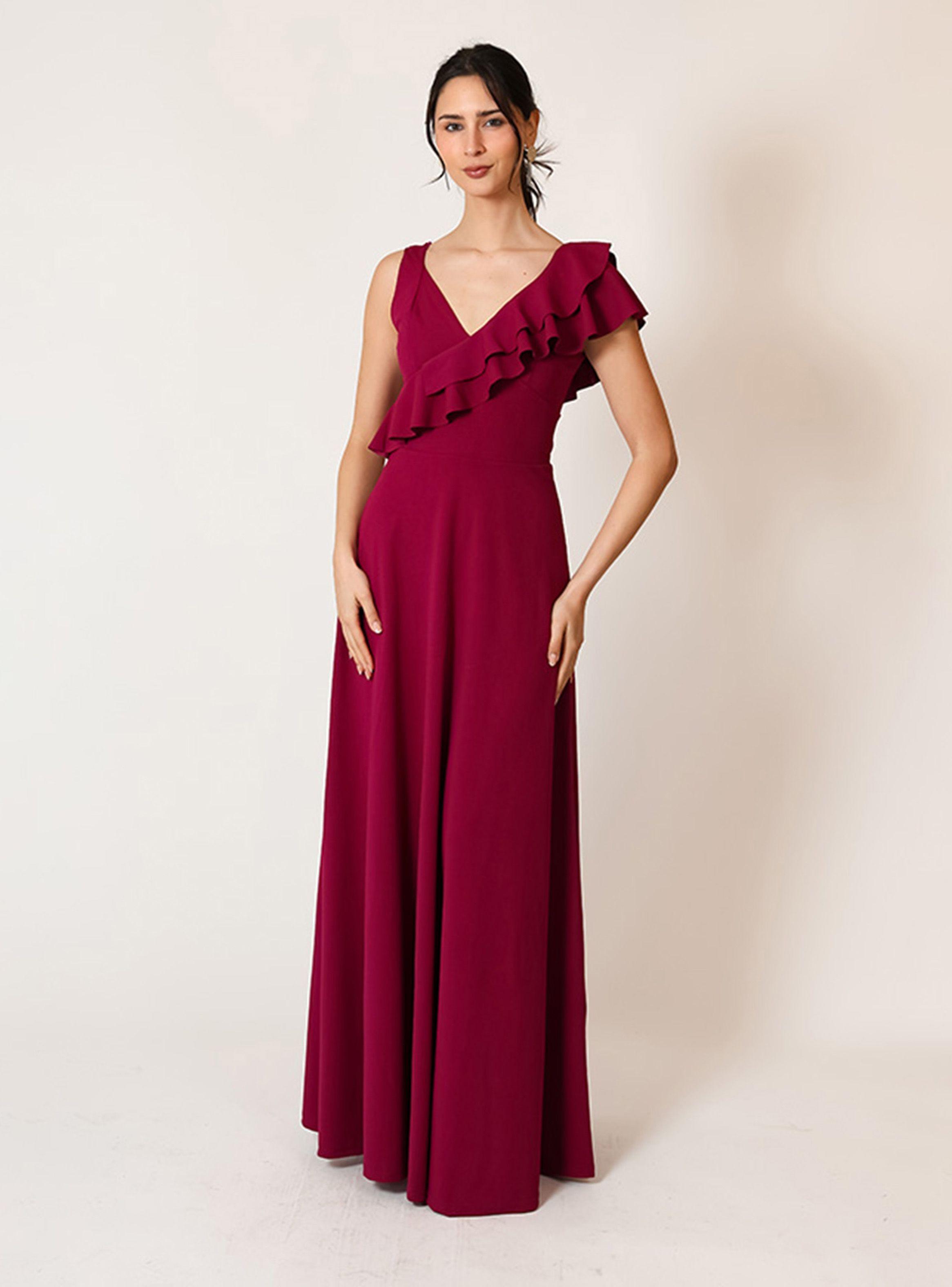 Vestido Julianna Magenta Vuelos Natalia Seguel-2