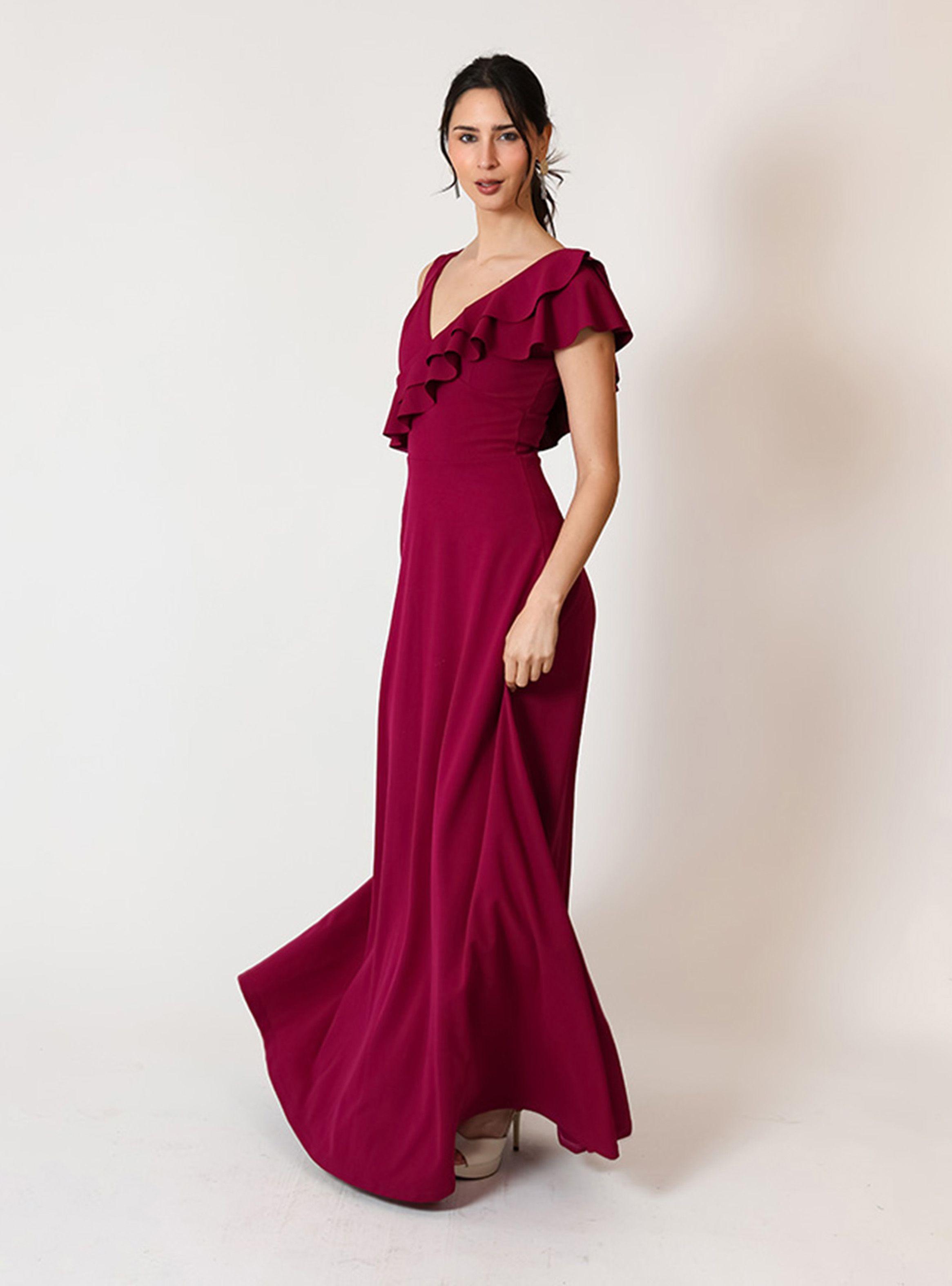 Vestido Julianna Magenta Vuelos Natalia Seguel-3