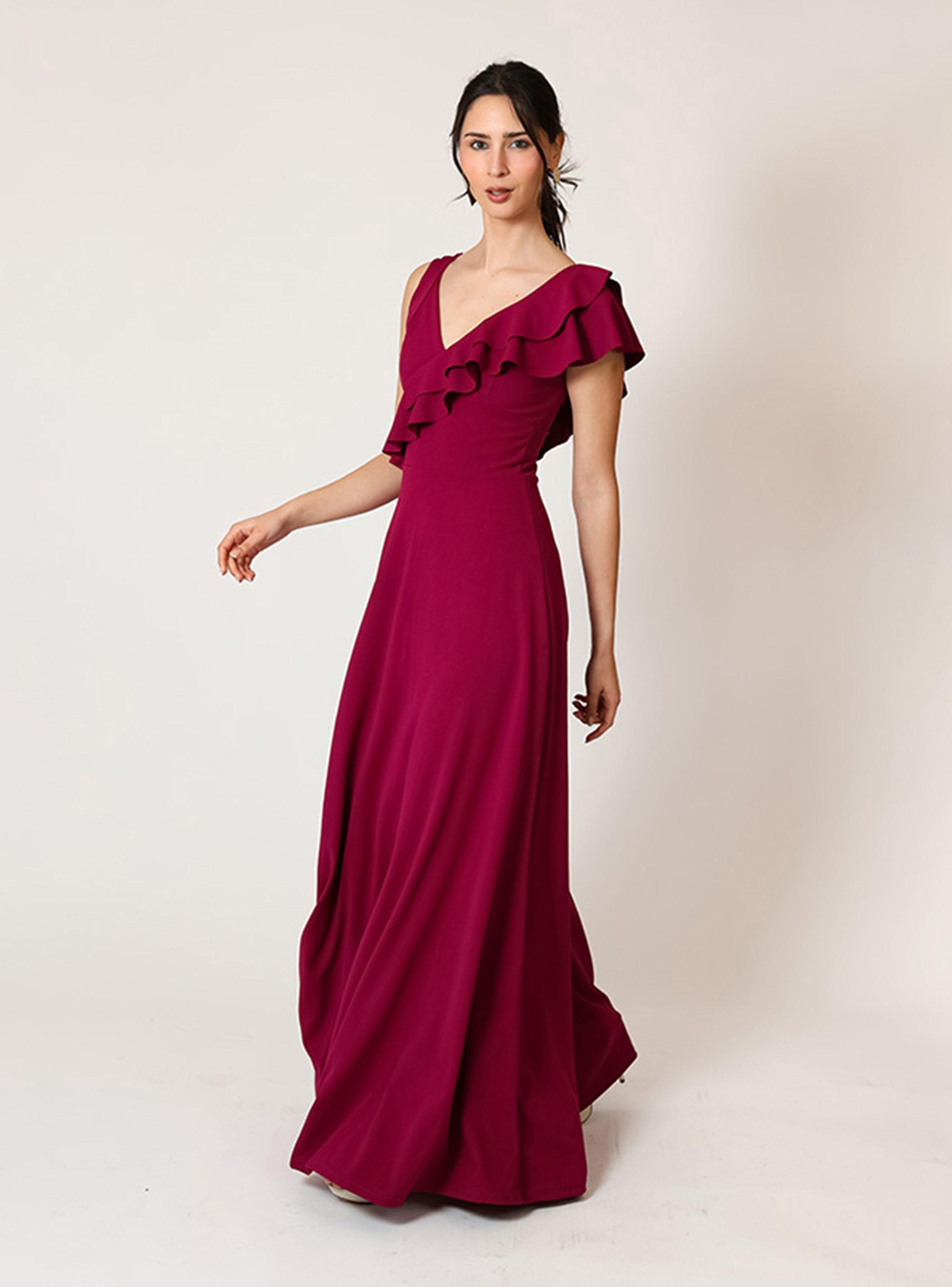 Vestido Julianna Magenta Vuelos Natalia Seguel-4