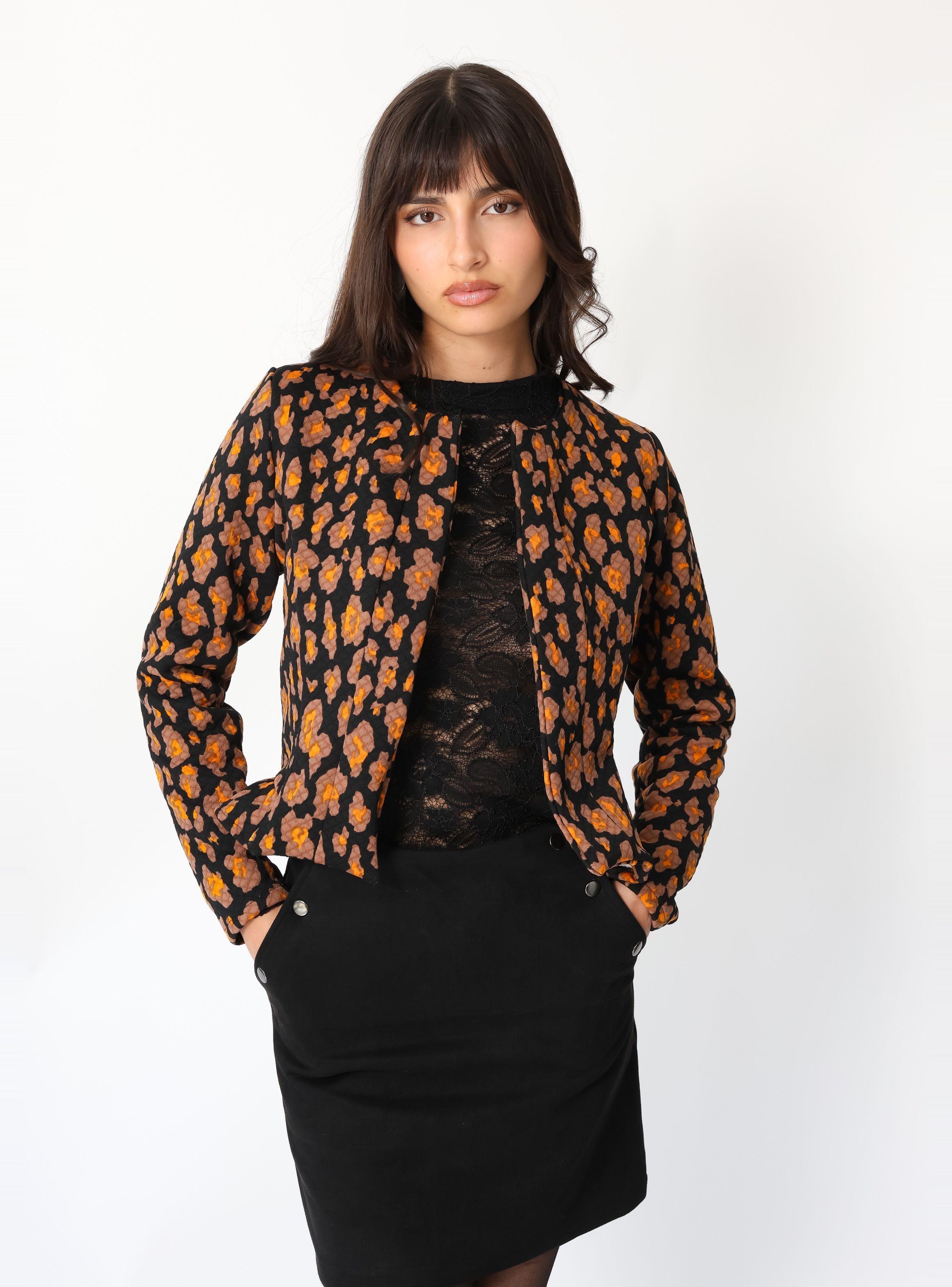 Chaquetilla Ana Café Moro Florecitas - Diseño de Autor | Natalia Seguel-0