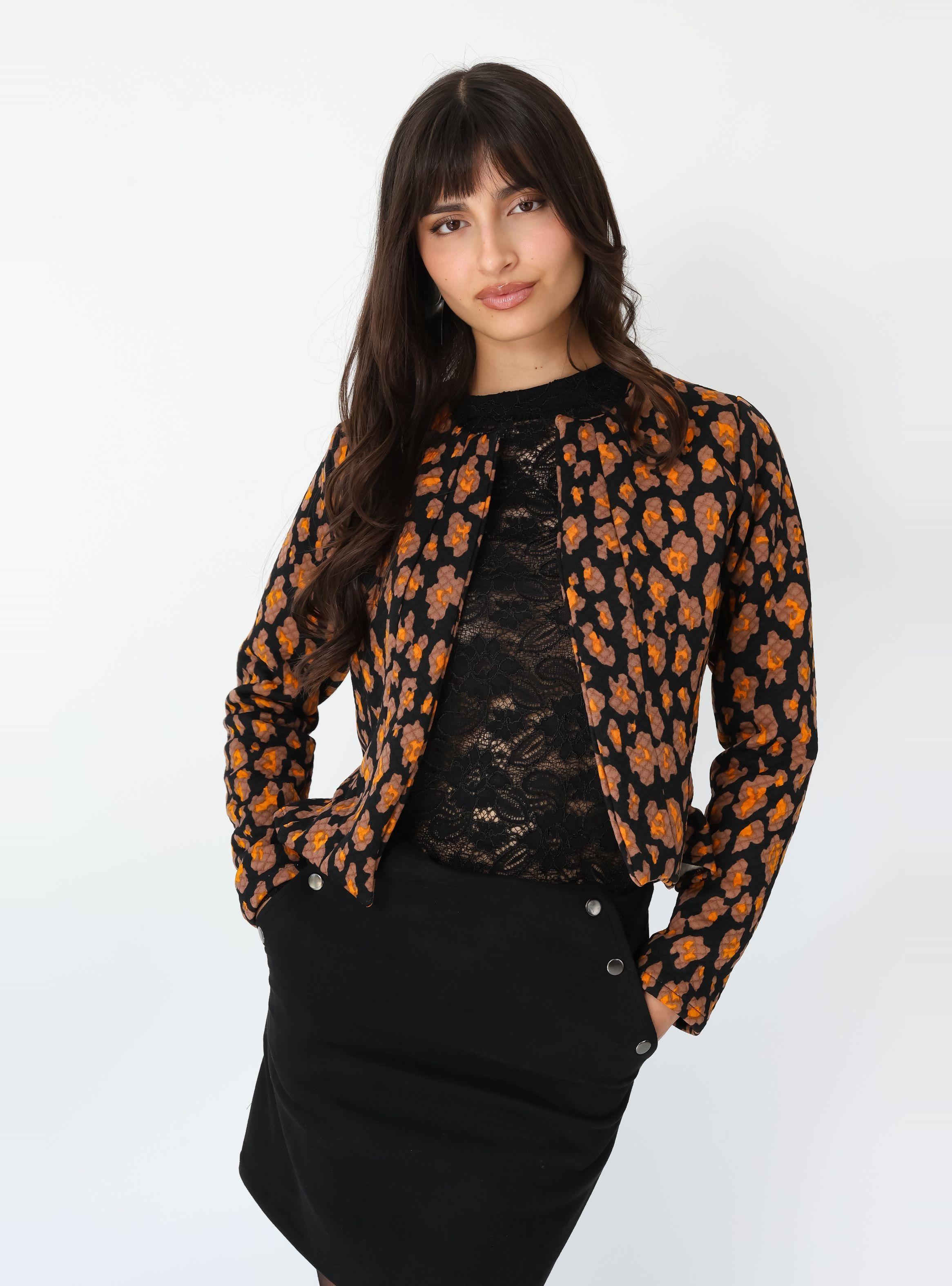 Chaquetilla Ana Café Moro Florecitas - Diseño de Autor | Natalia Seguel-5