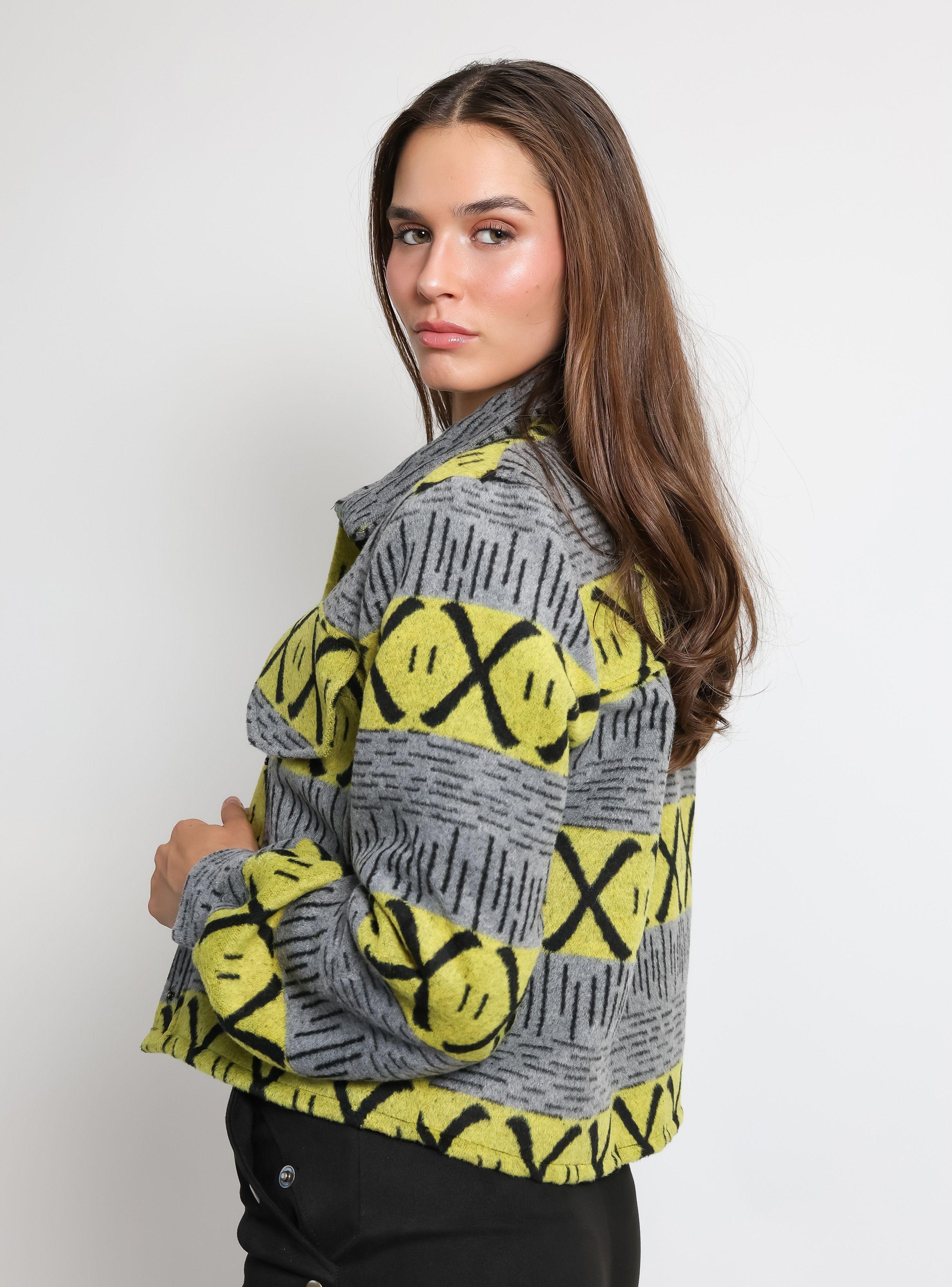 Chaqueta Antonia Gris Amarillo Natalia Seguel-5
