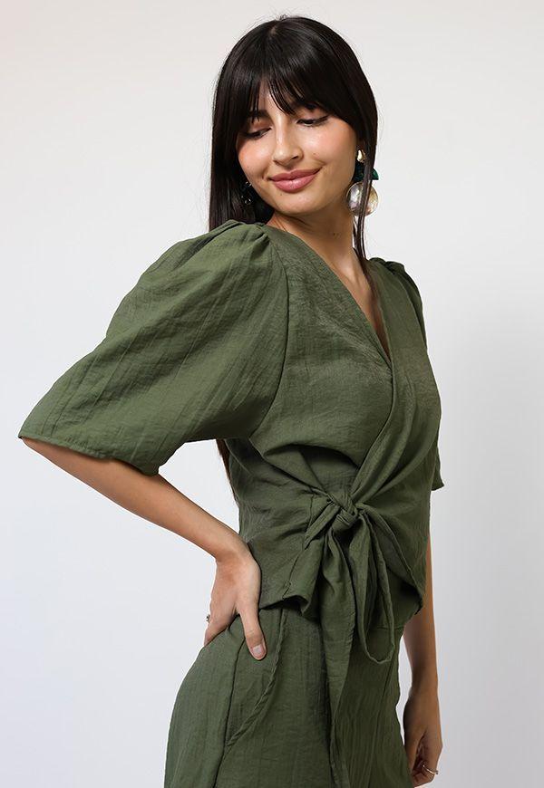 Blusa Jose Verde Musgo | Natalia Seguel-3