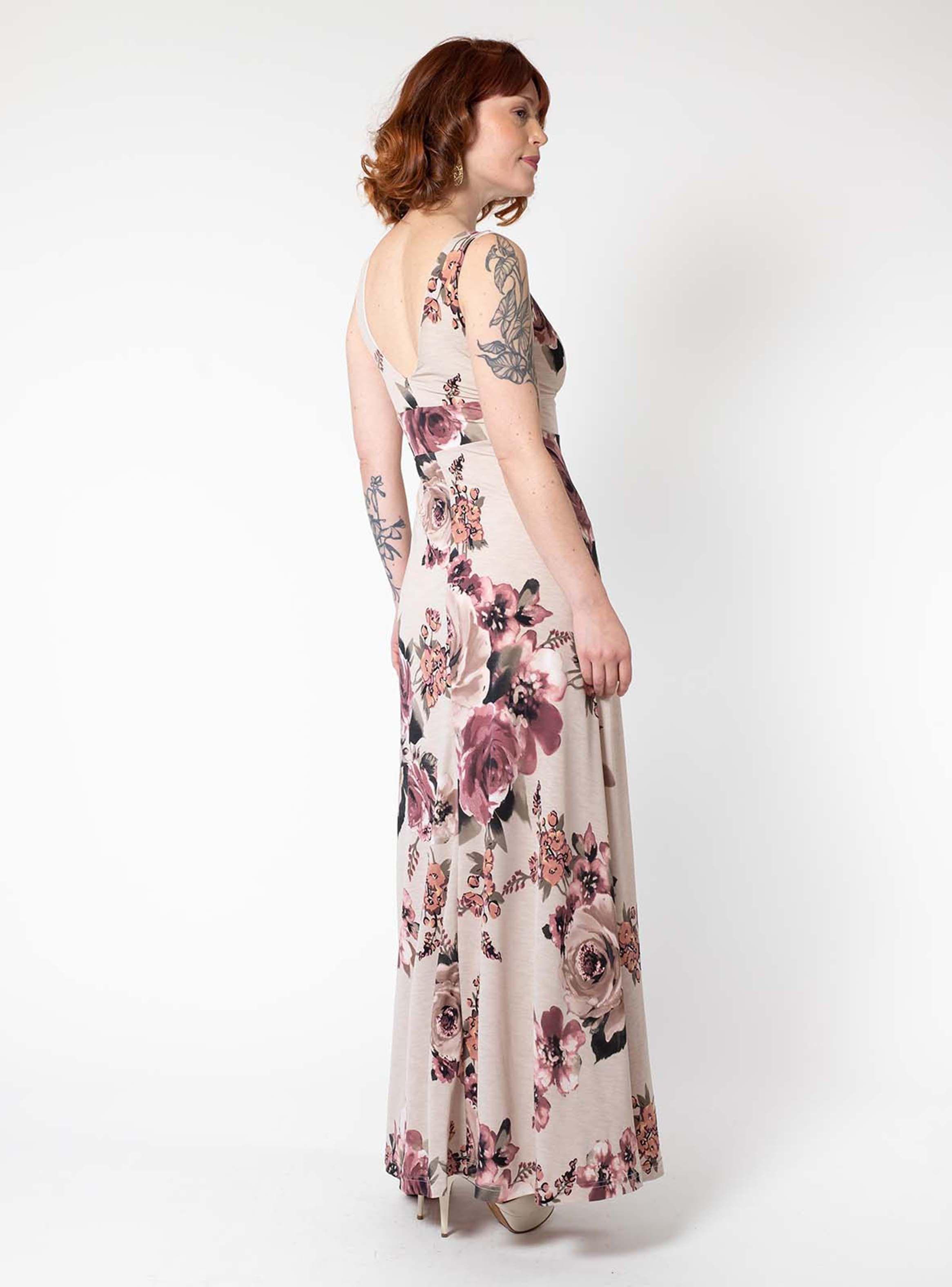 Vestido Vera Flores Rosa Natalia Seguel-4