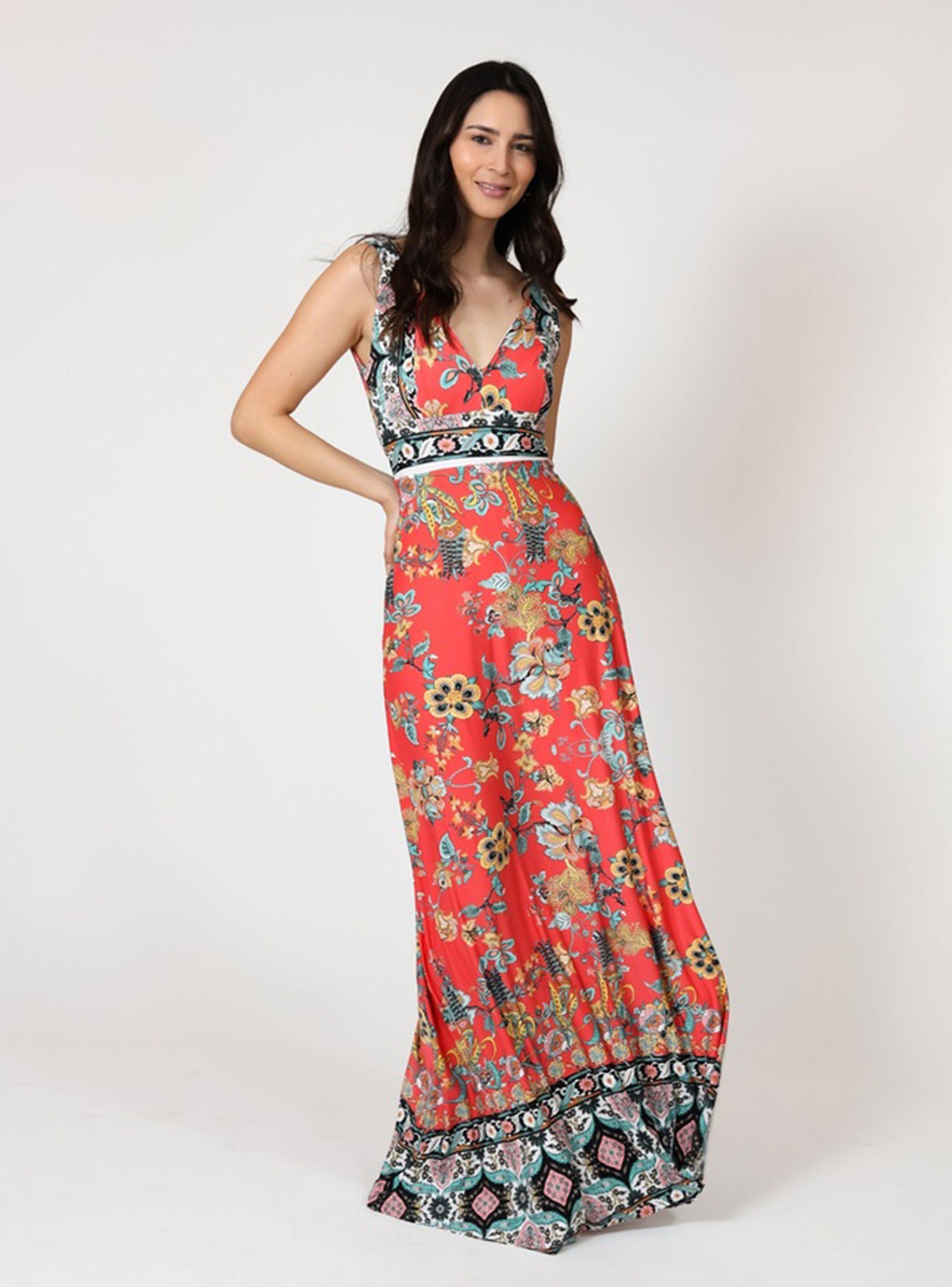 Vestido Vera Sin Mangas Coral Flores Natalia Seguel-4