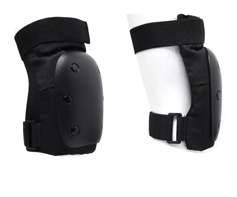 Set De Protección Para Skate Adultos Rodilleras Coderas Muñequeras Ajustables Negros-5