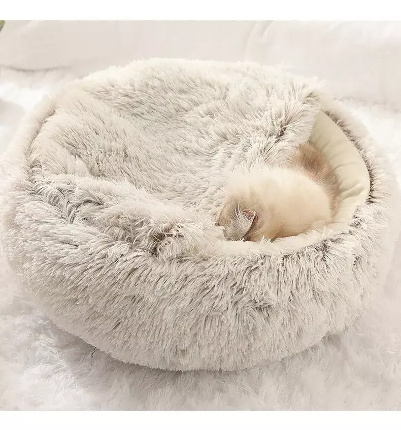 Cama Para Gatos Cueva Invierno Felpa Antideslizante-2