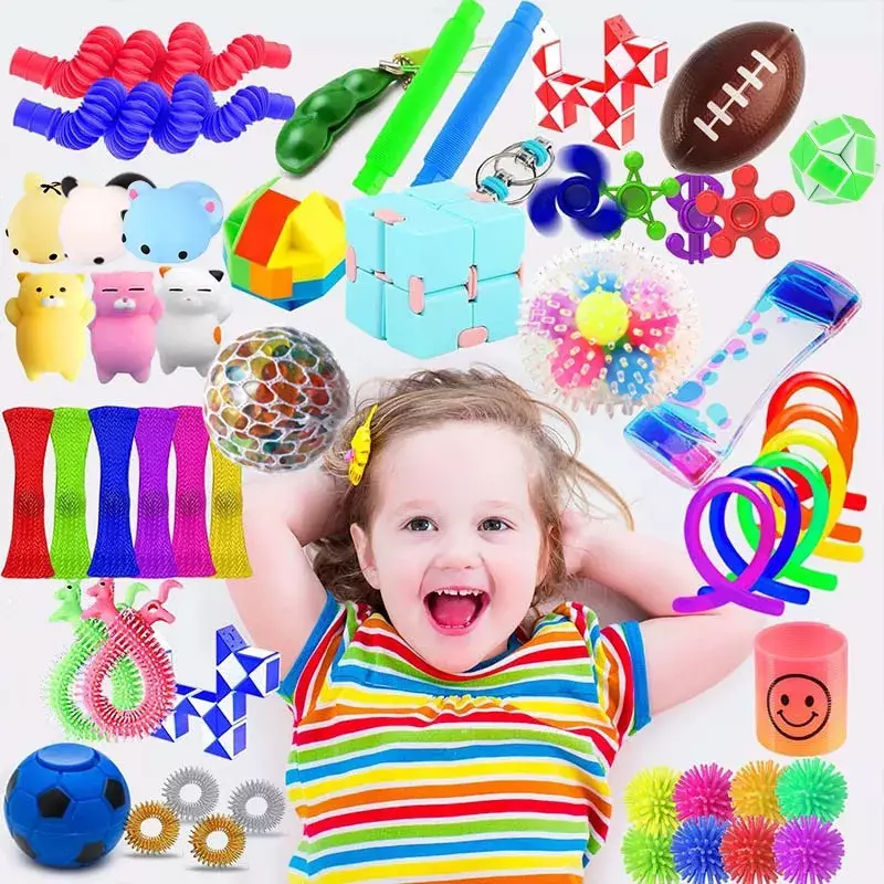 Juguetes Antiestrés 55 Piezas Niños Fidget Sensorial Multicolor-5