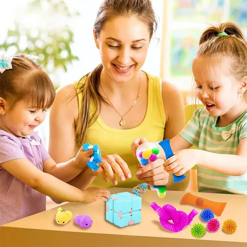 Juguetes Antiestrés 55 Piezas Niños Fidget Sensorial Multicolor-8
