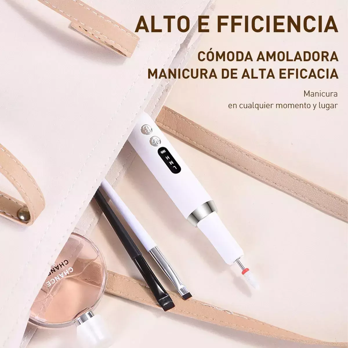 Lima Eléctrica de Uñas Recargable para Manicura y Pedicura Ajustable-5