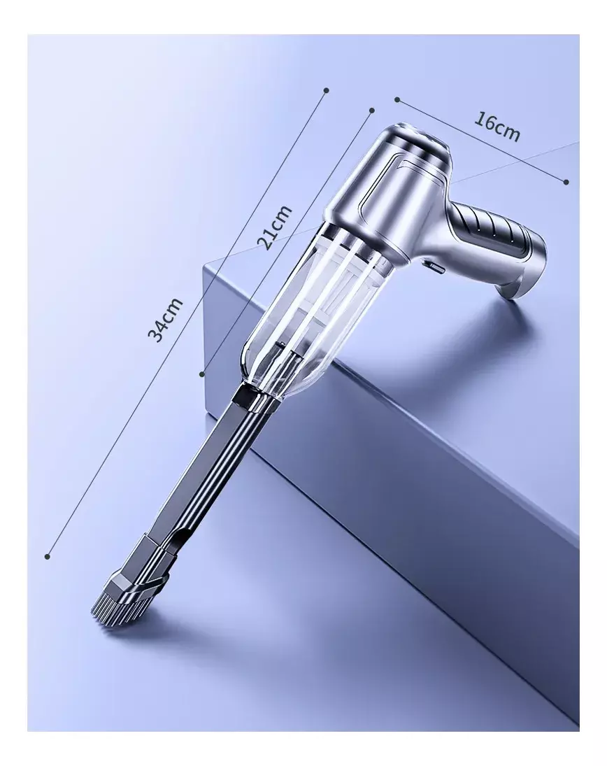 Aspiradora Portátil Mini USB Multifunción Recargable Plata-2