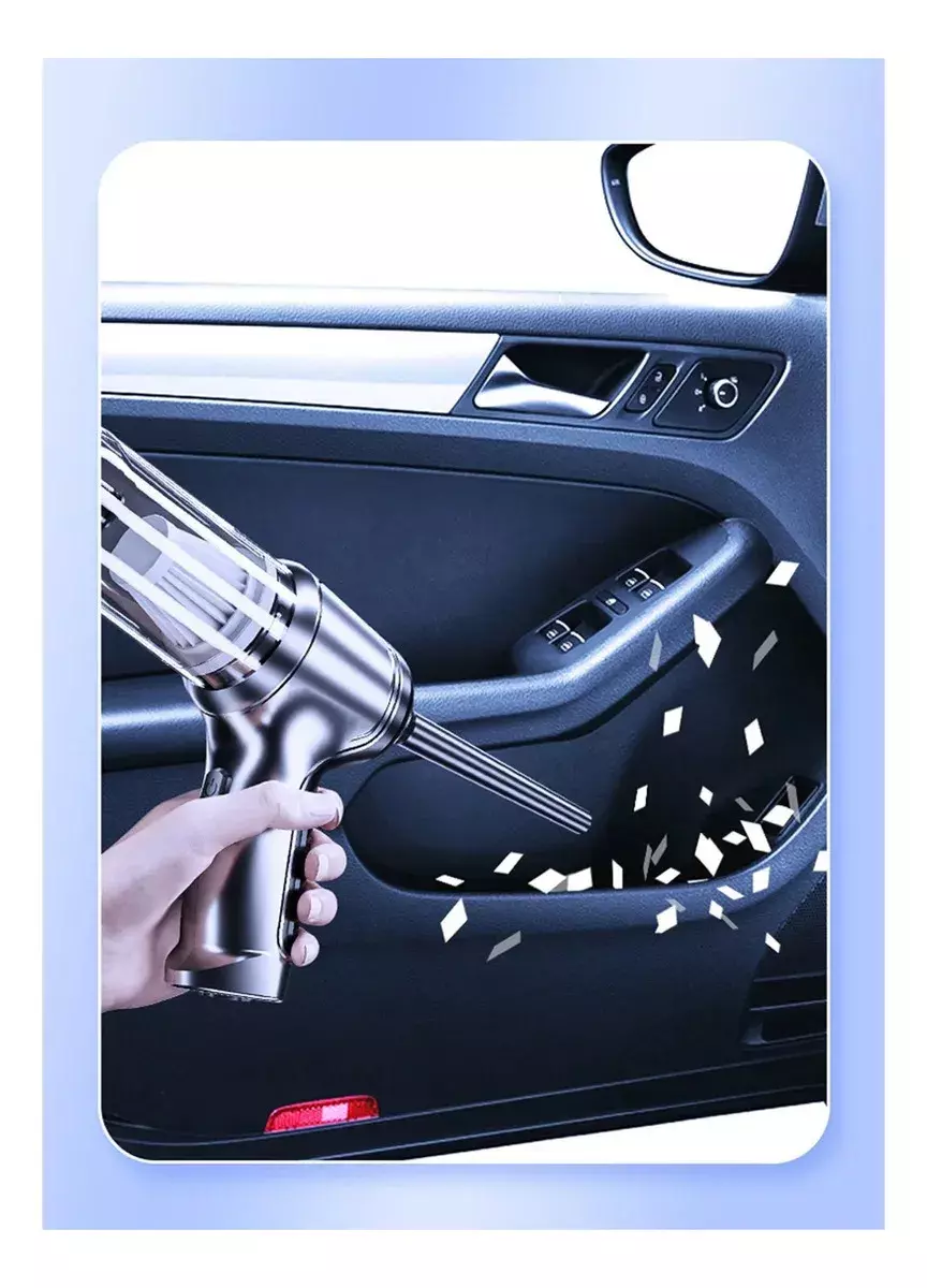 Aspiradora Portátil Mini USB Multifunción Recargable Plata-4