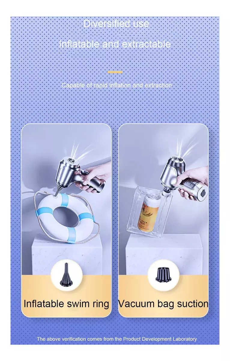 Aspiradora Portátil Mini USB Multifunción Recargable Plata-6