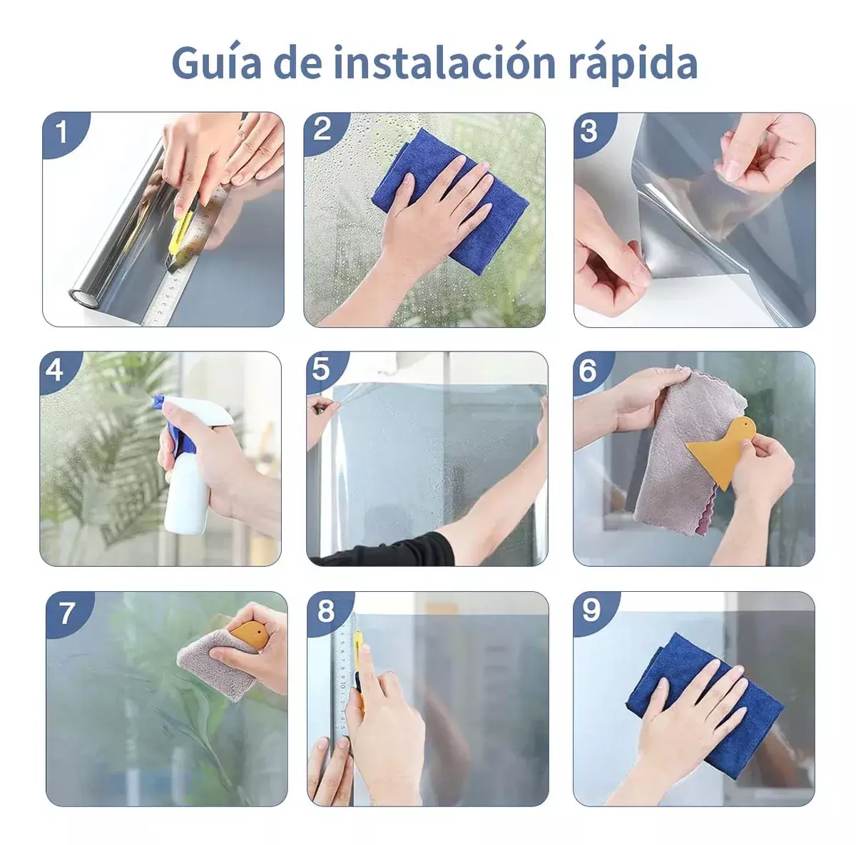 Película Reflectante para Ventanas Protección UV Control Térmico 100x1000cm-3