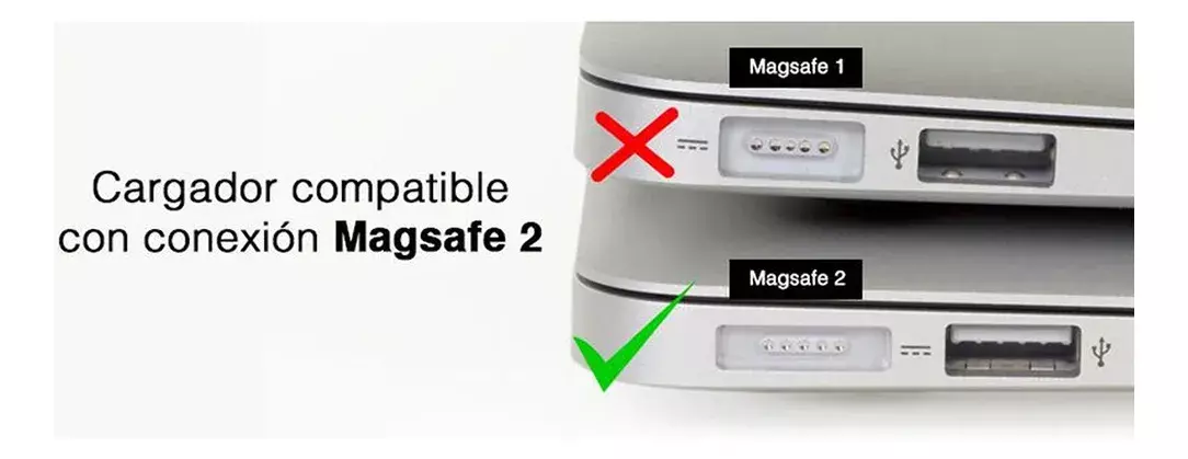 Cargador Macbook Air MagSafe 2 45W Compatibilidad Modelos A1435 A1465-2