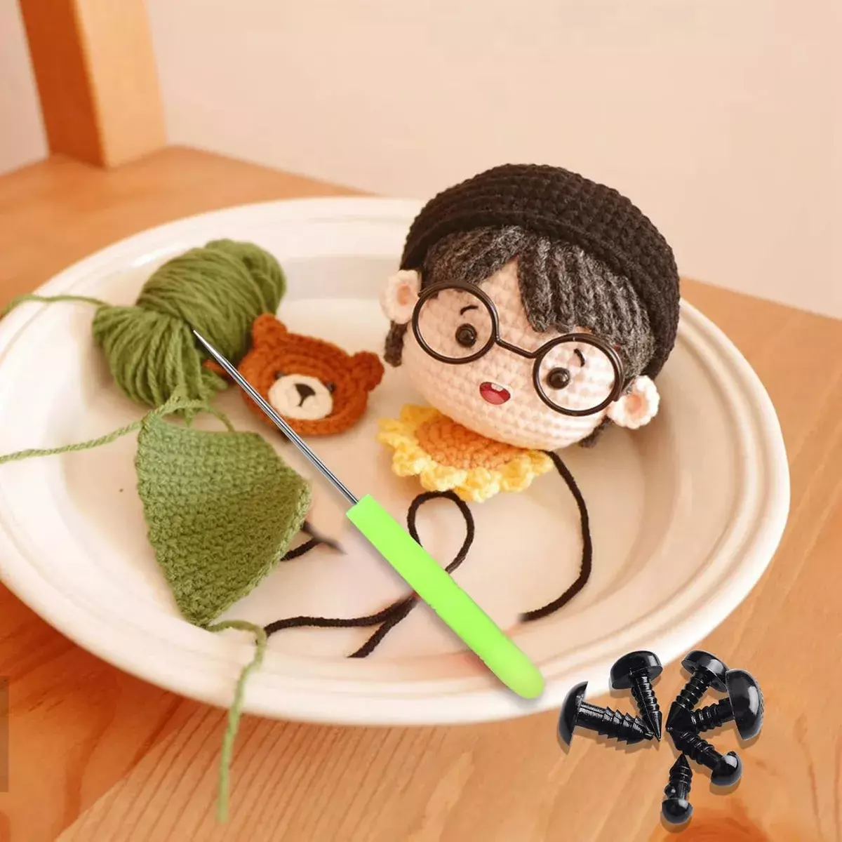 Kit De Ojos De Seguridad De Plástico Para Manualidades 540 Piezas-5