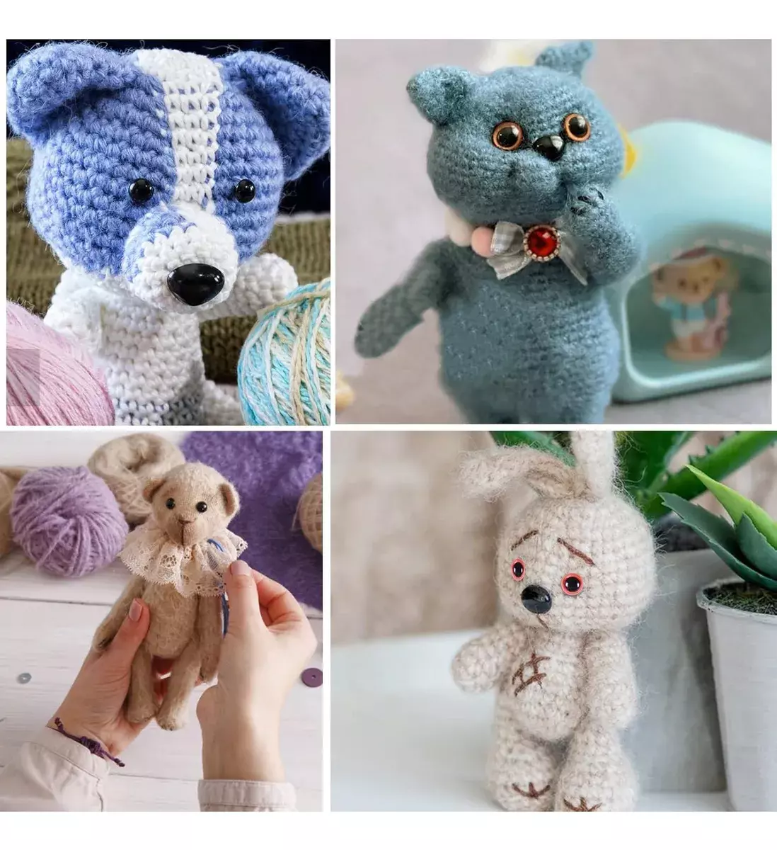 Kit De Ojos De Seguridad De Plástico Para Manualidades 540 Piezas-6