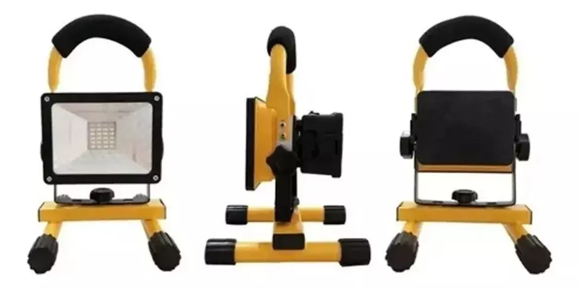 Lámpara LED Portátil Recargable 360° Rotación 25cm Amarilla-3