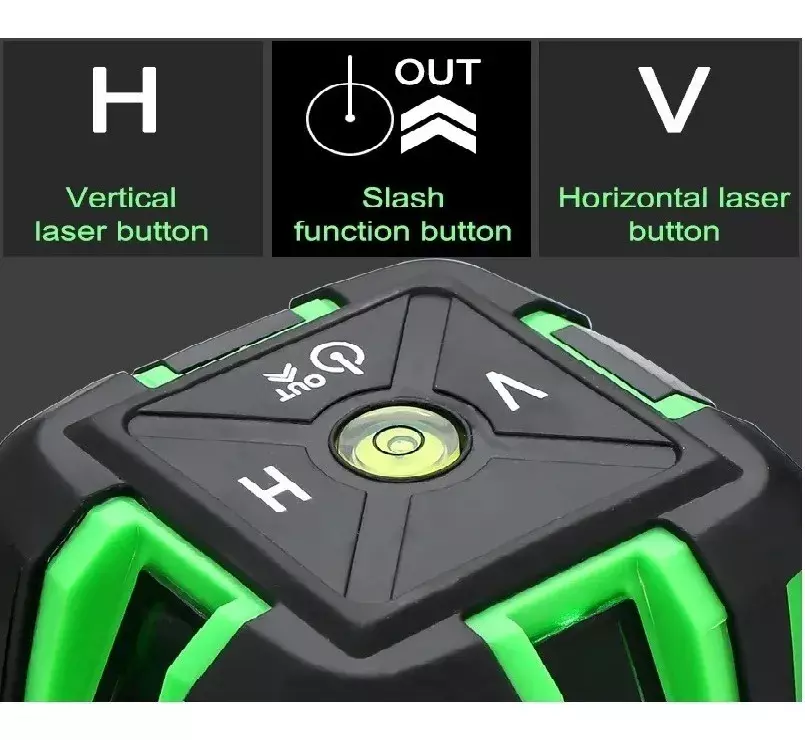 Nivel Láser Automático 360° 5 Líneas Verde Recargable Interior/Exterior-6