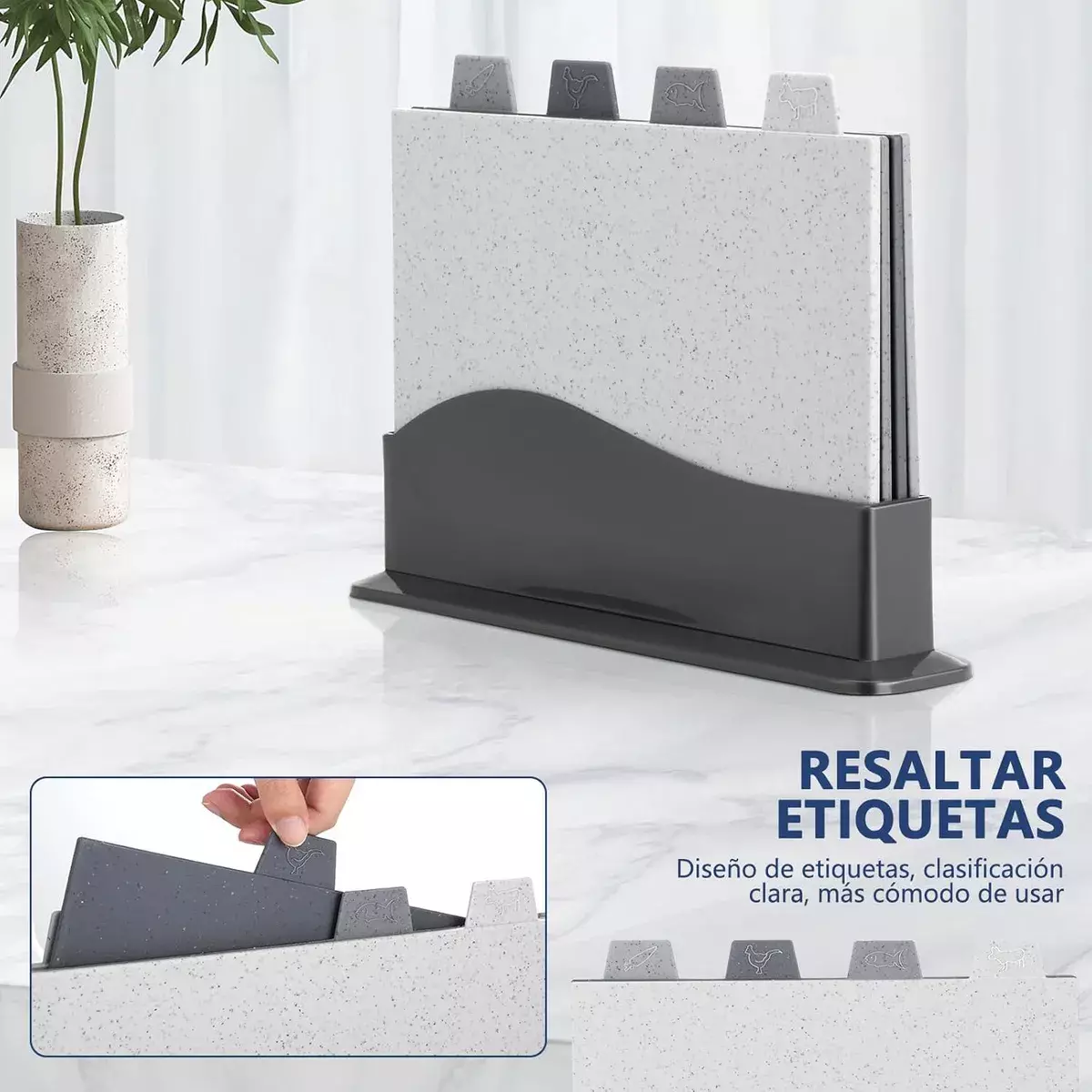 Tablas de Cortar Antibacteriales Clasificadas Con Soporte Material PP BPA Free-3