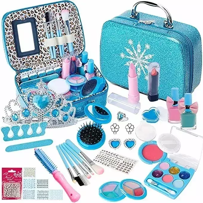 Set de Maquillaje Infantil No Tóxico Lavable Material Seguro Princesa-0